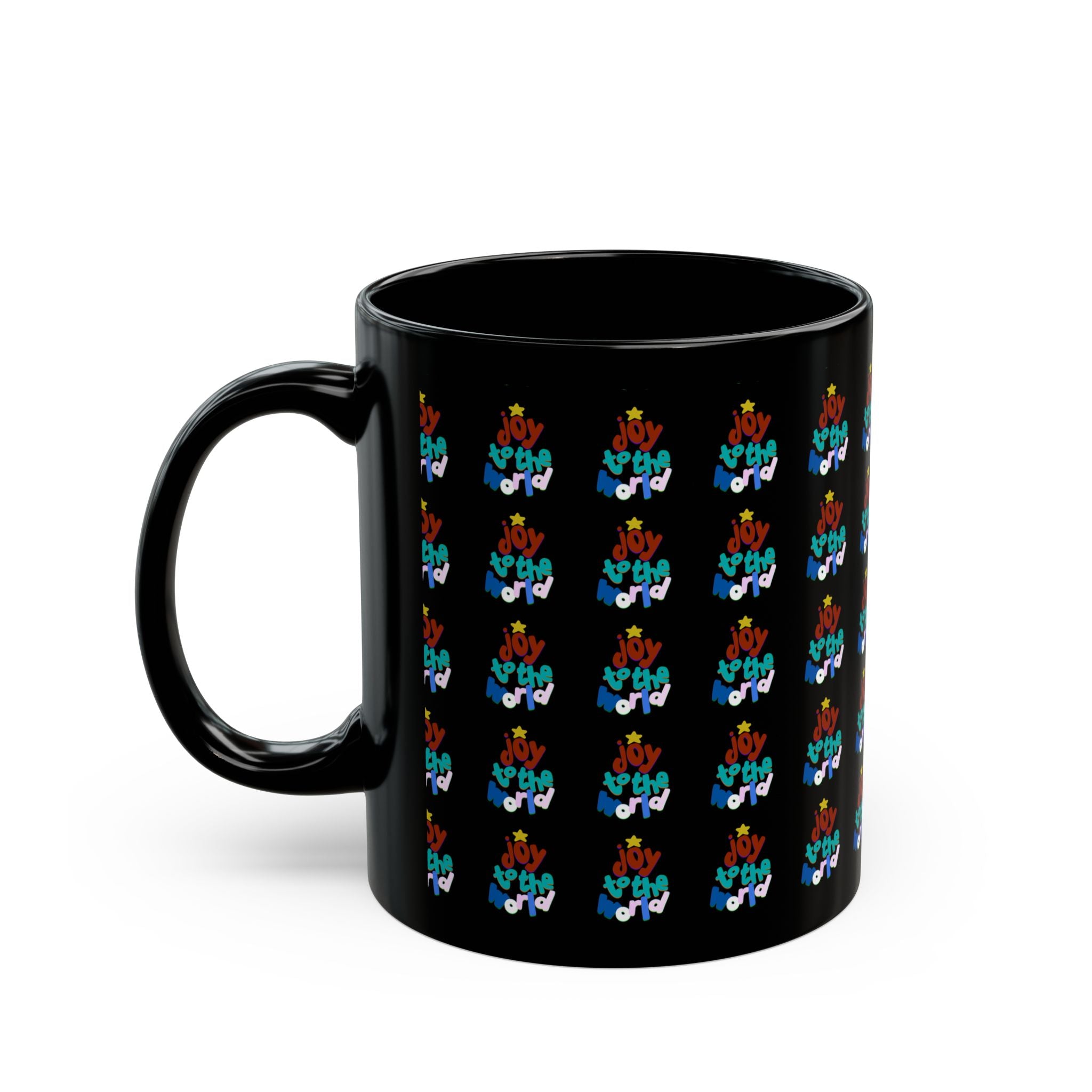 JOY TO THE WORLD Black Mug (11oz)