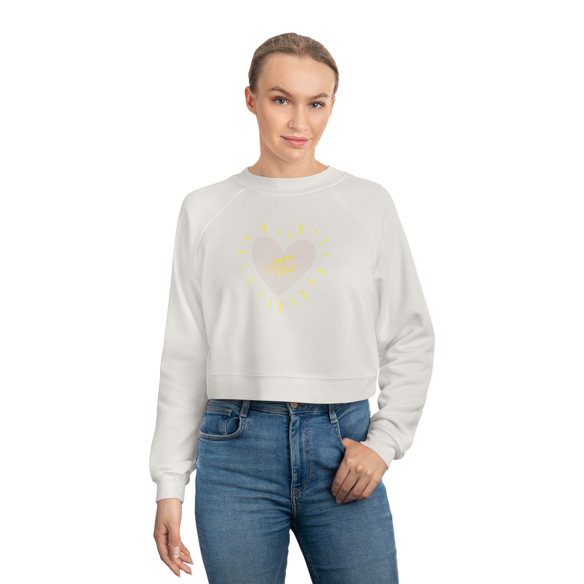 Yoga Love Women's Cropped Fleece Pullover - Cozy & Stylish for Every Occasion