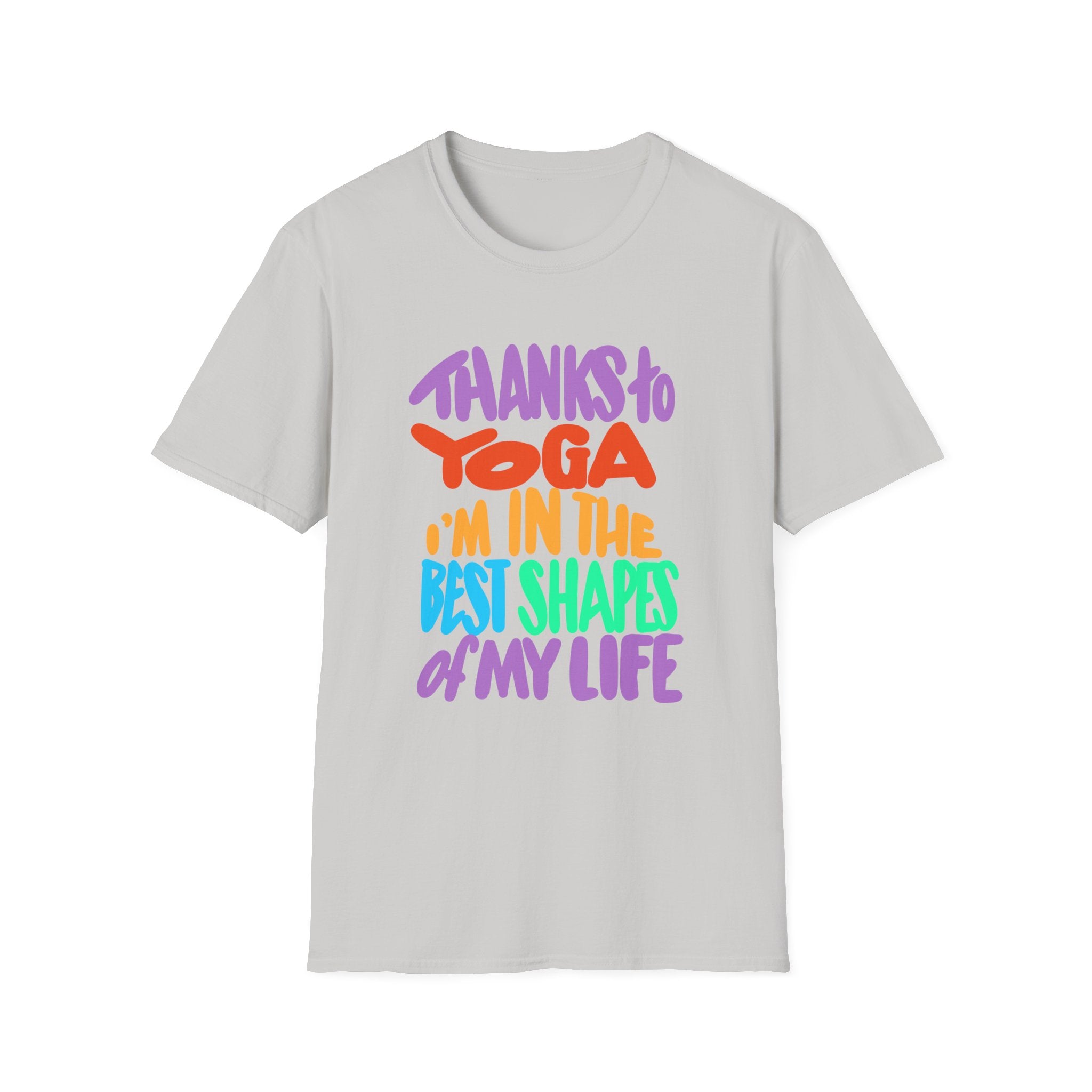 Thanks To Yoga Unisex Softstyle T-Shirt - Motivational Fitness Tee