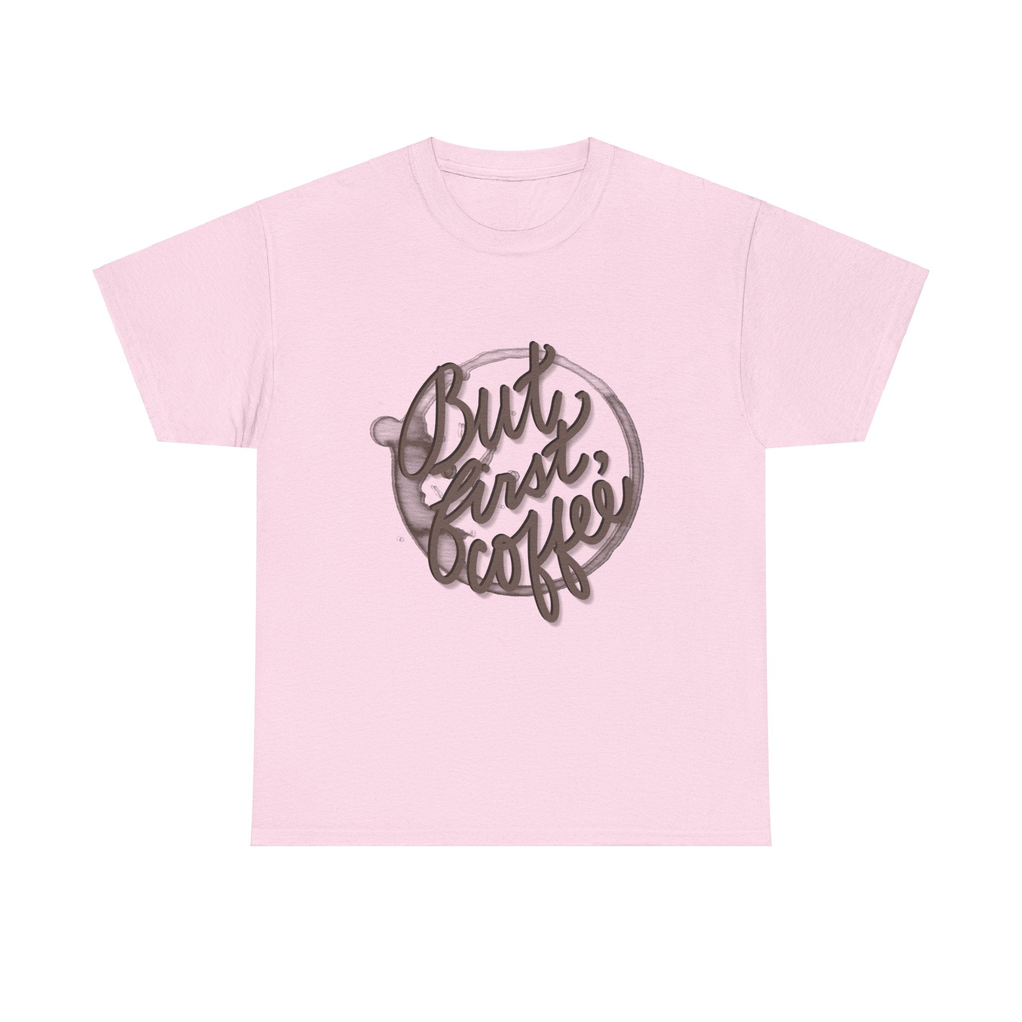 BUT FIRST, COFFEE Unisex Heavy Cotton Tee