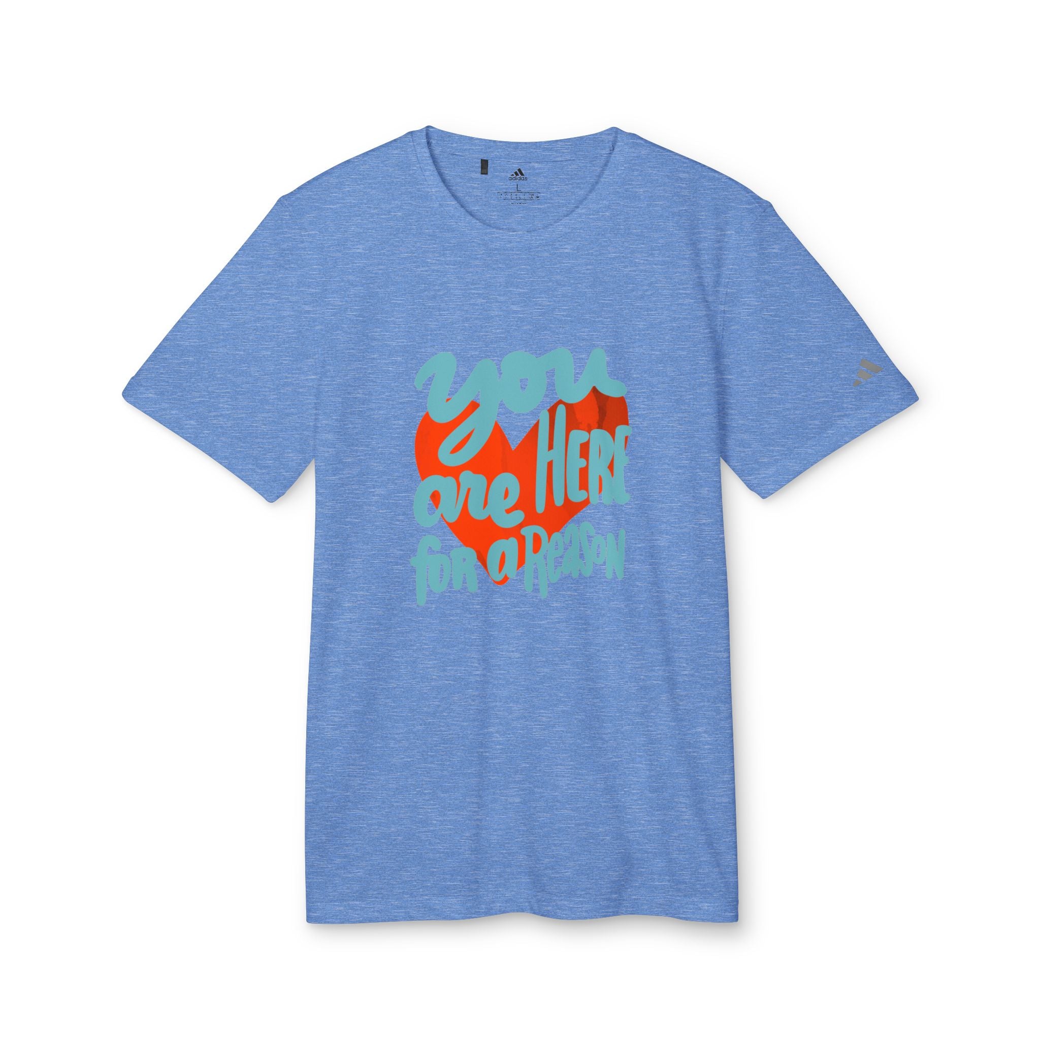 Inspirational Adidas Unisex Sport T-shirt - "You Are Here for a Reason"
