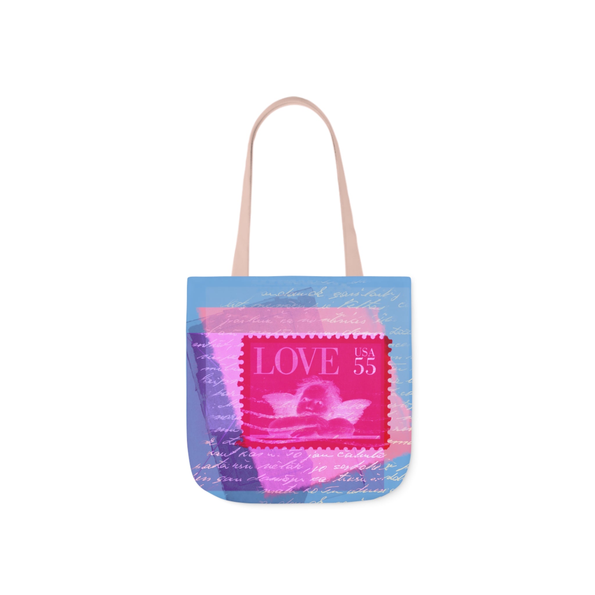 LOVE FOR SALE Canvas Tote Bag, 5-Color Straps