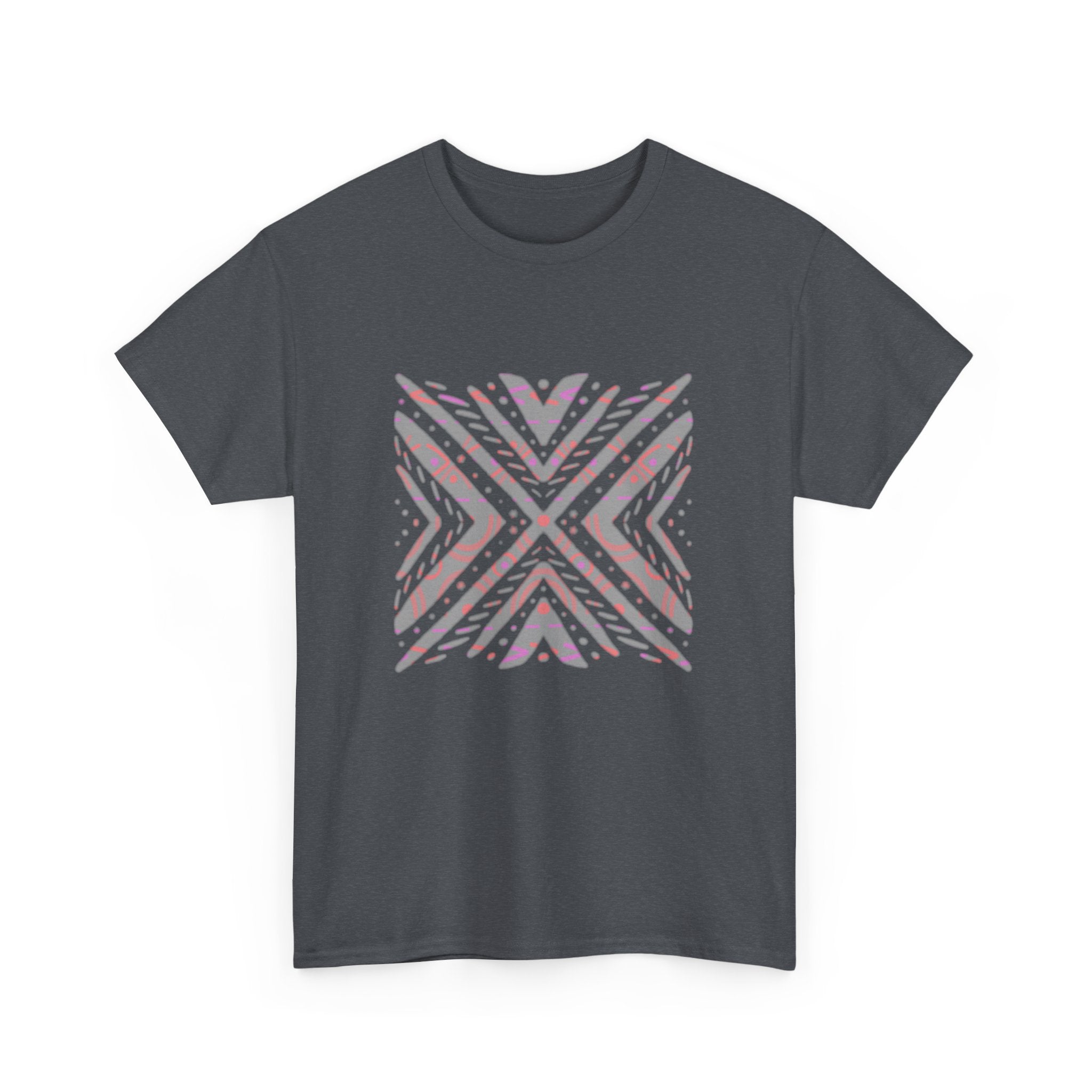Stylish Unisex Heavy Cotton Tee - Adinkra Design, Casual Everyday Wear, Gift for Friends, Summer Fashion, Unique Graphic Tee