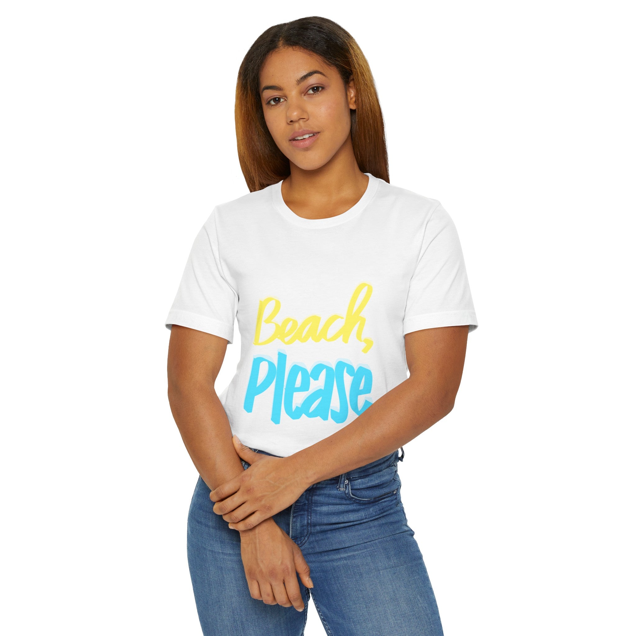 BEACH, PLEASE Unisex Jersey Short Sleeve Tee