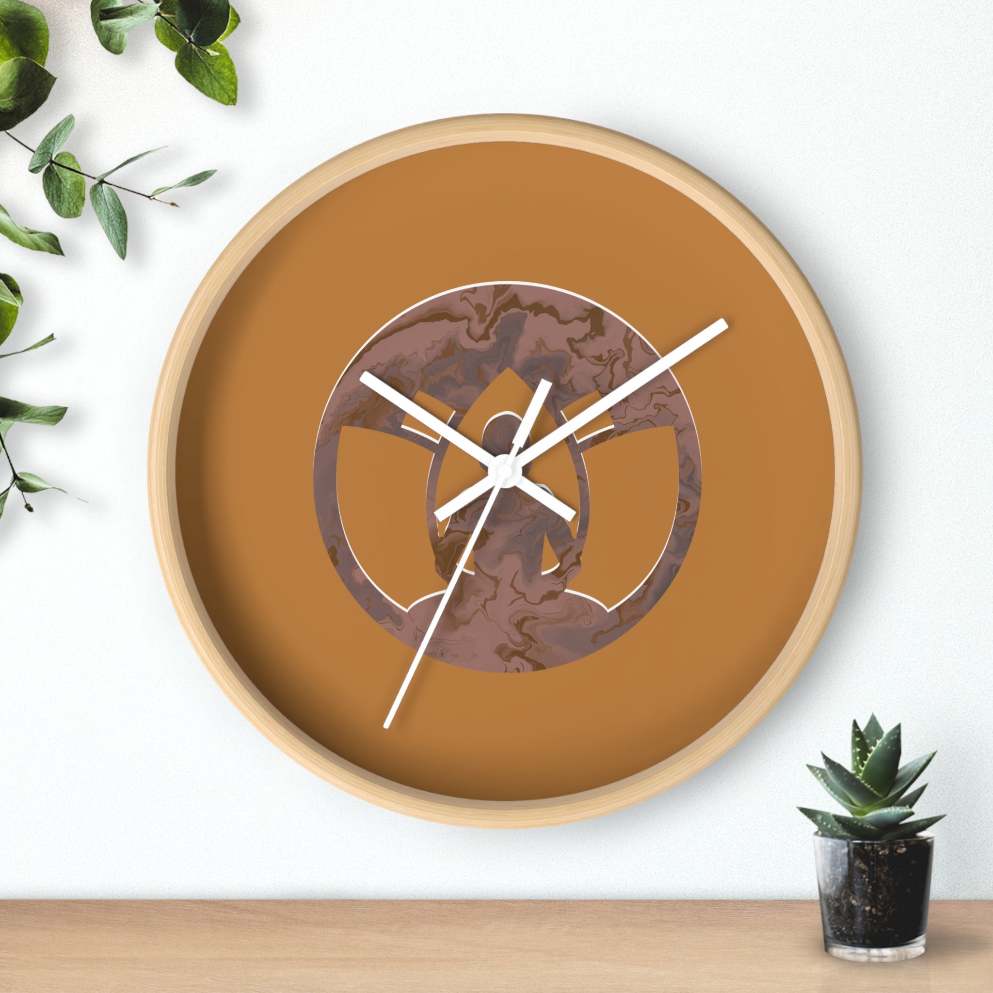 Elegant Marble Look Buddha Wall Clock - Meditation Decor for Mindfulness Lovers