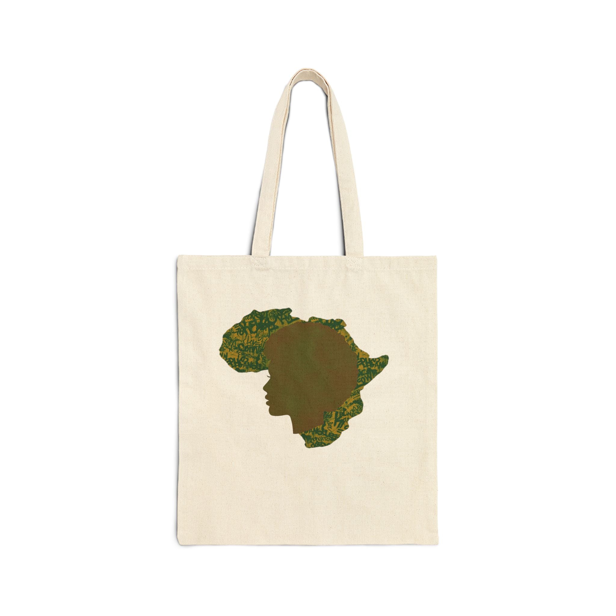 African Heritage Cotton Canvas Tote Bag - Eco-Friendly Shopping Bag