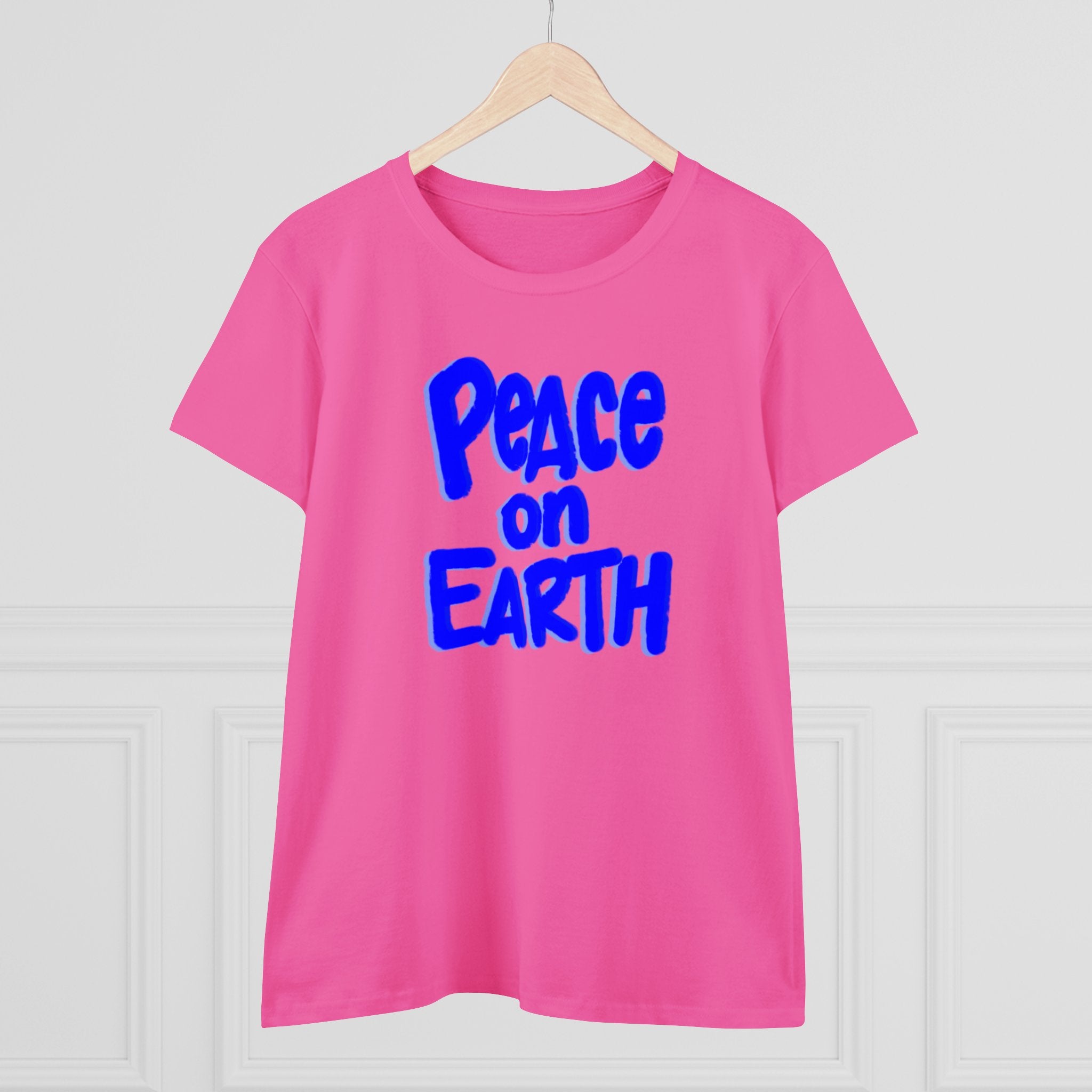 PEACE ON EARTH Women's Midweight Cotton Tee