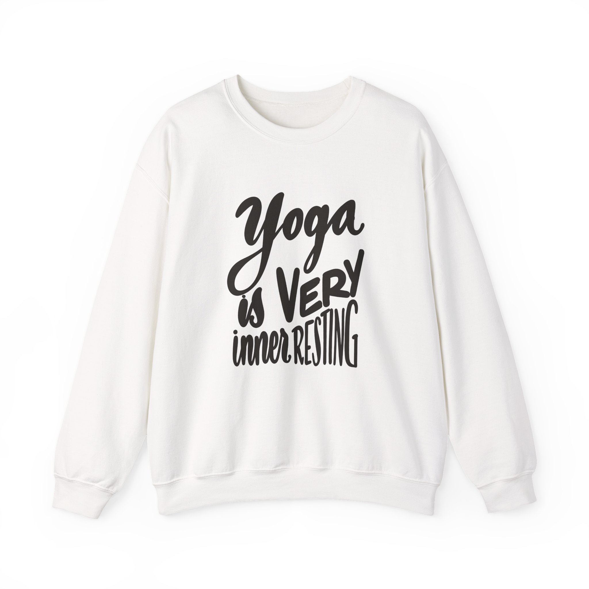 Yoga Humor Crewneck Sweatshirt, Funny Yoga Gift, Unisex Pullover, Comfortable Sweatshirt, Casual Activewear, Ideal for Fitness Lovers