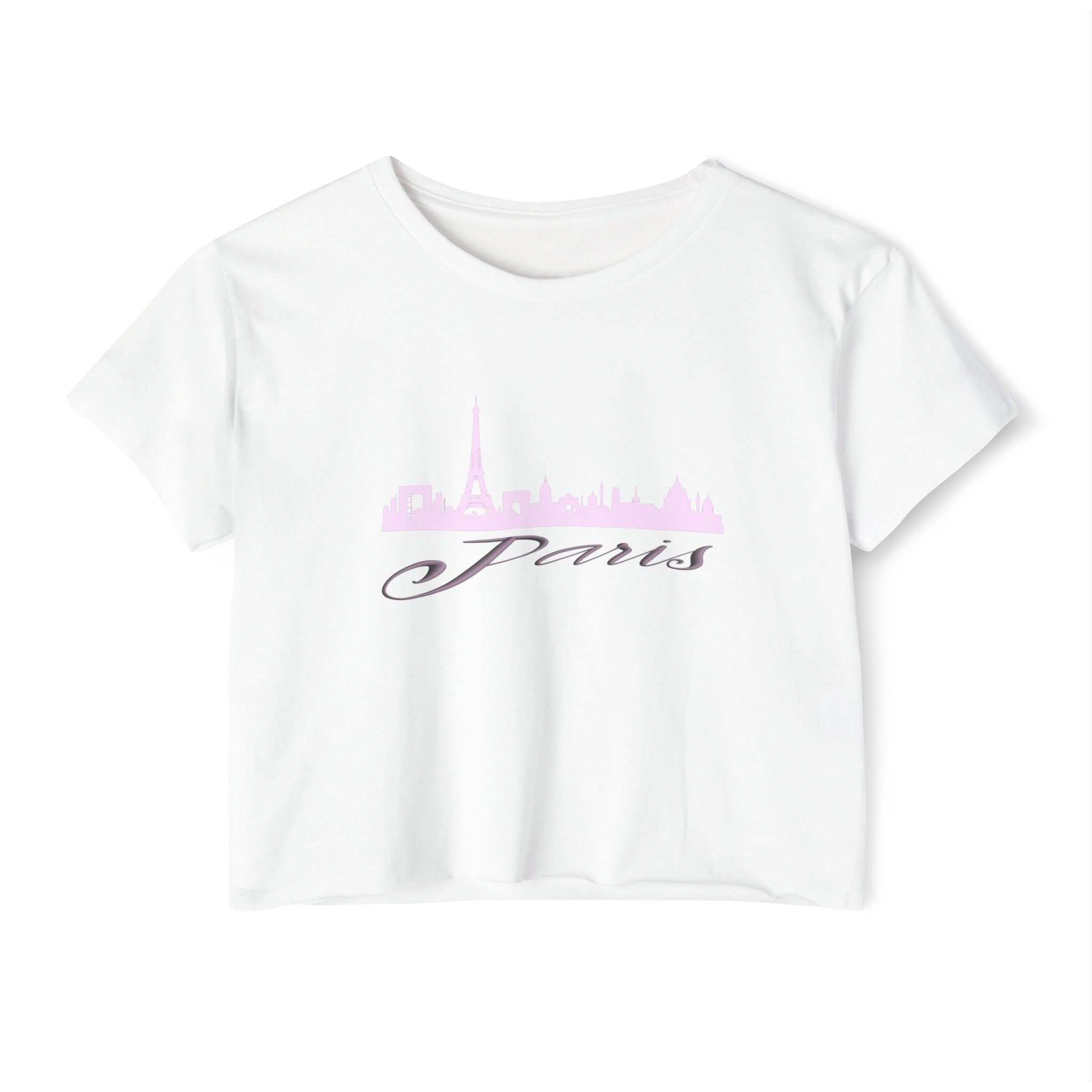 Women's Paris Vibe Festival Crop Top - Trendy Summer Style, Vacation Outfit, Concert Apparel, Gift for Her, Casual Chic T-Shirt