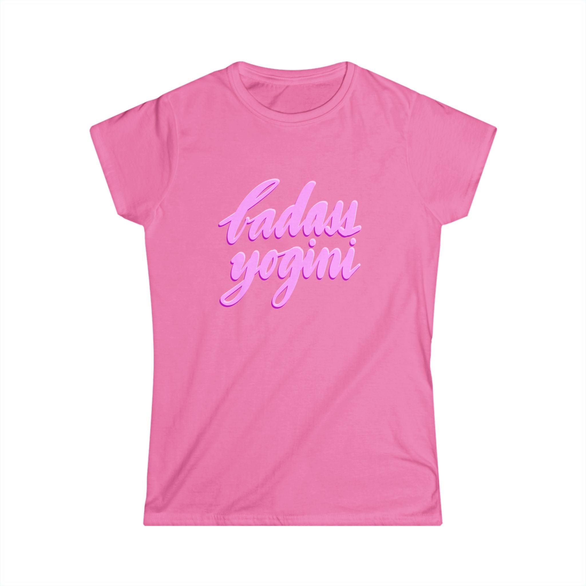 'Badass Yogini' Women's Softstyle Tee - Empowering T-Shirt for Yoga Lovers