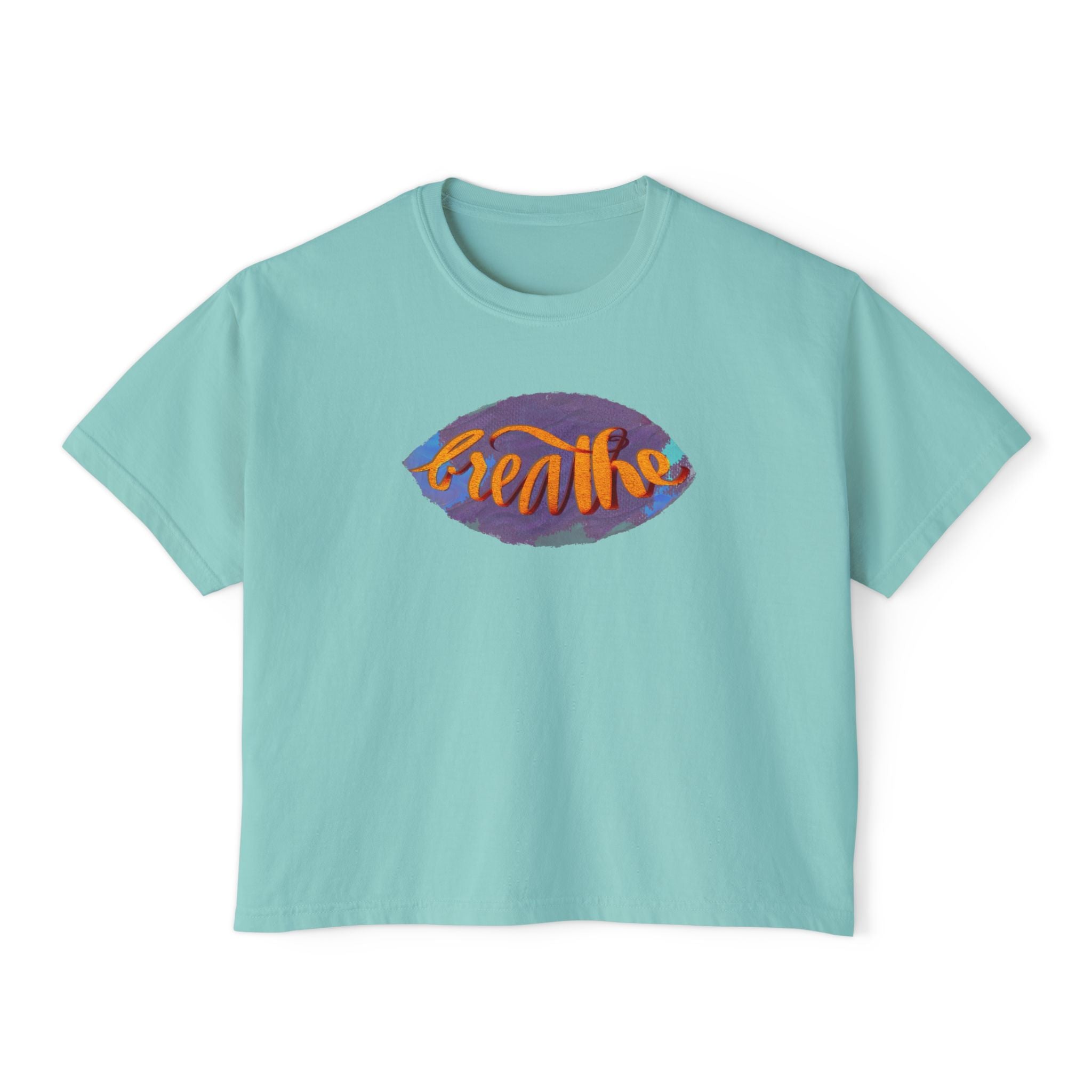 Breathe Women's Boxy Tee - Relaxed Fit Inspirational Top