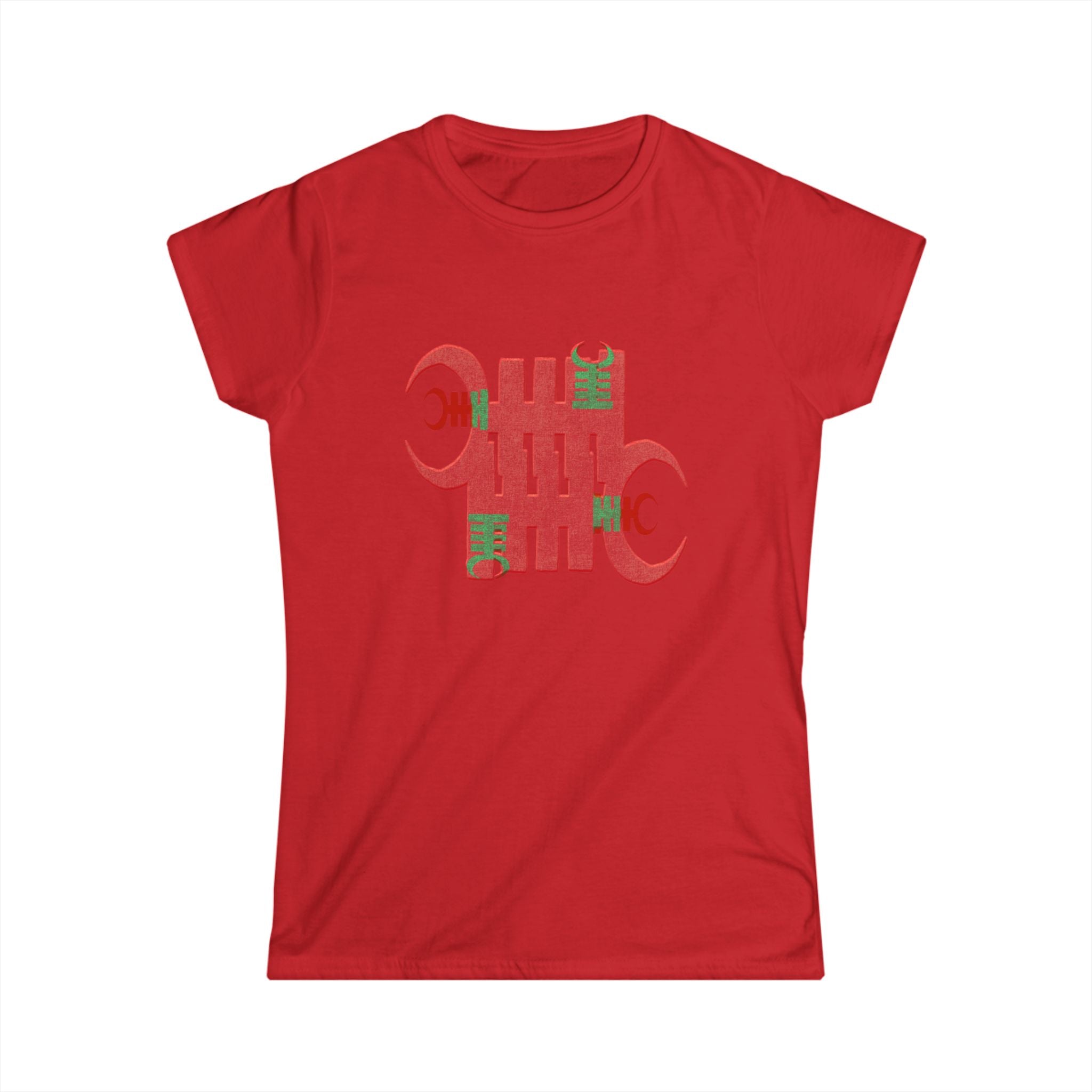 Festive Women's Softstyle Tee -Adinkra Pattern Design
