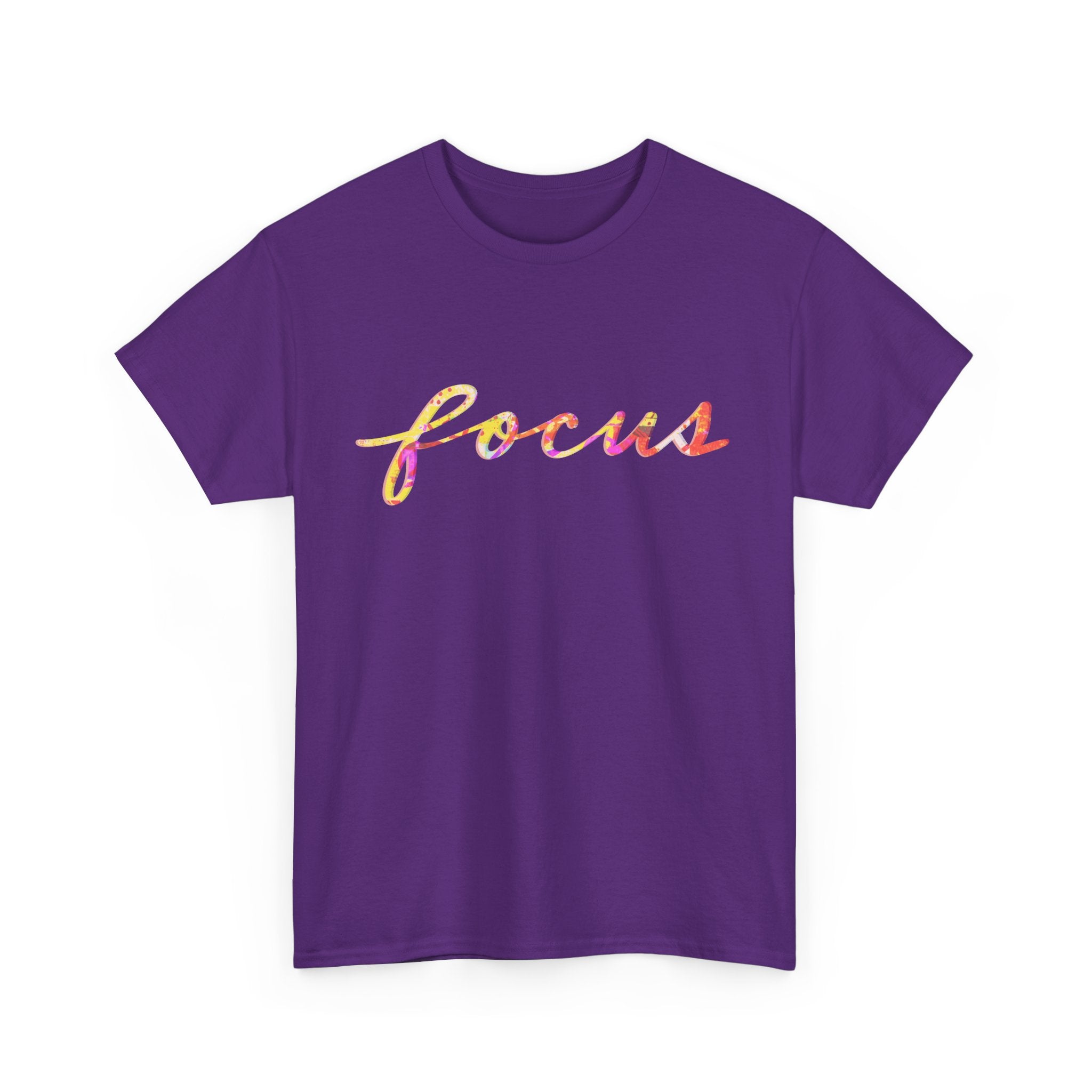 Focus Unisex Heavy Cotton Tee - Motivational Shirt for Mindfulness & Inspiration