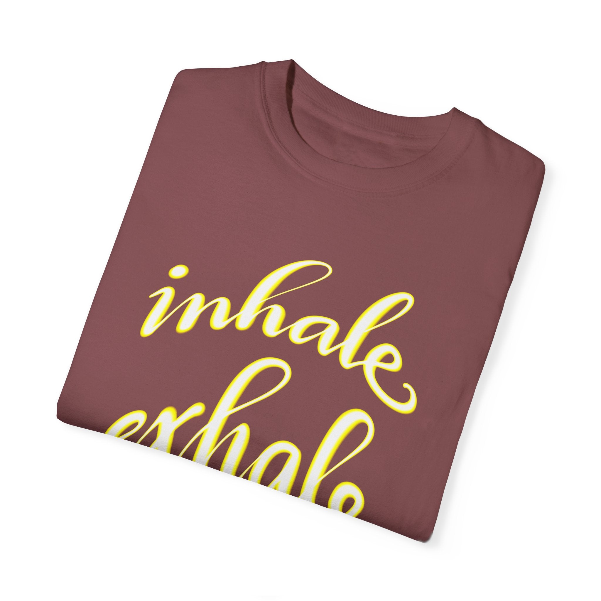 INHALE EXHALE Unisex Garment-Dyed T-shirt