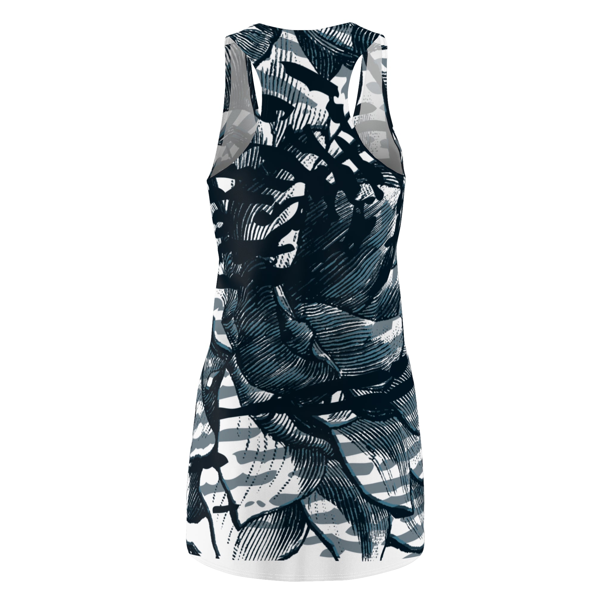 Botanical Print Racerback Dress for Women | Stylish Summer Casual Wear