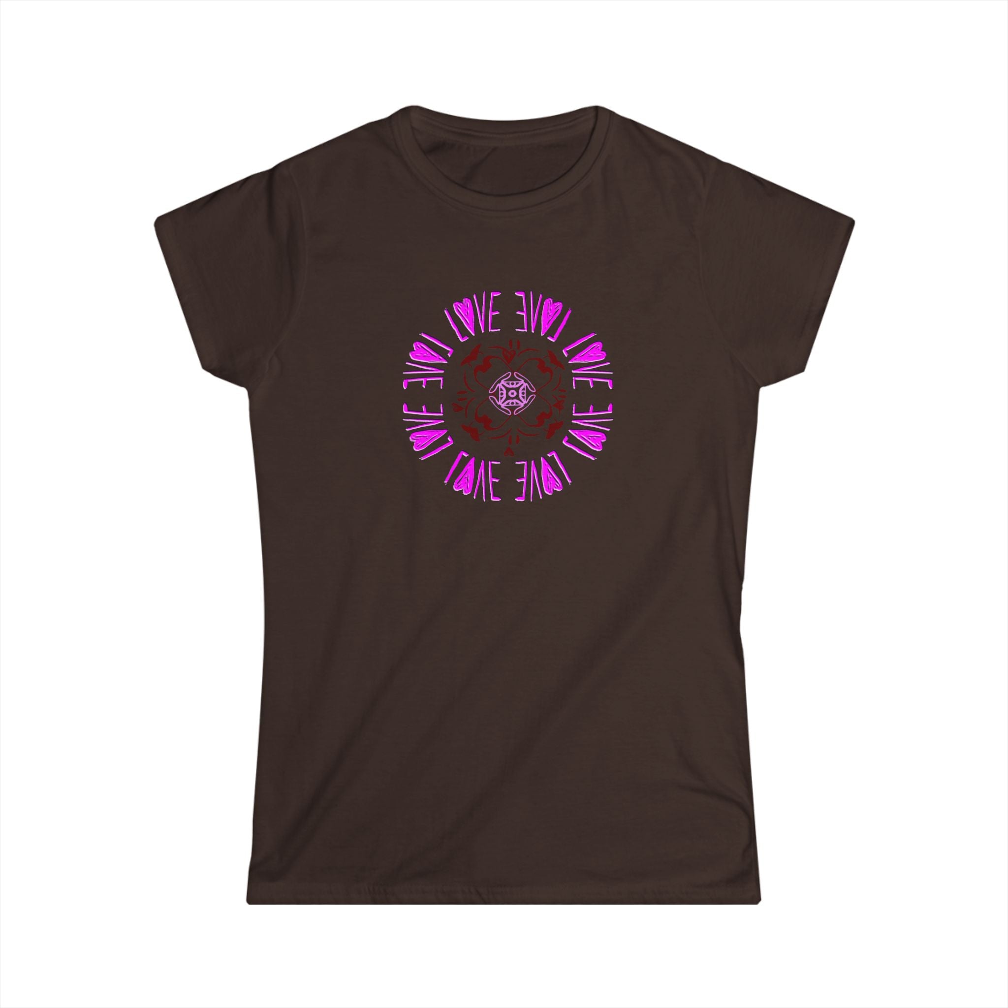 Women's Tee — Hand-drawn 'Love' Mandala Graphic