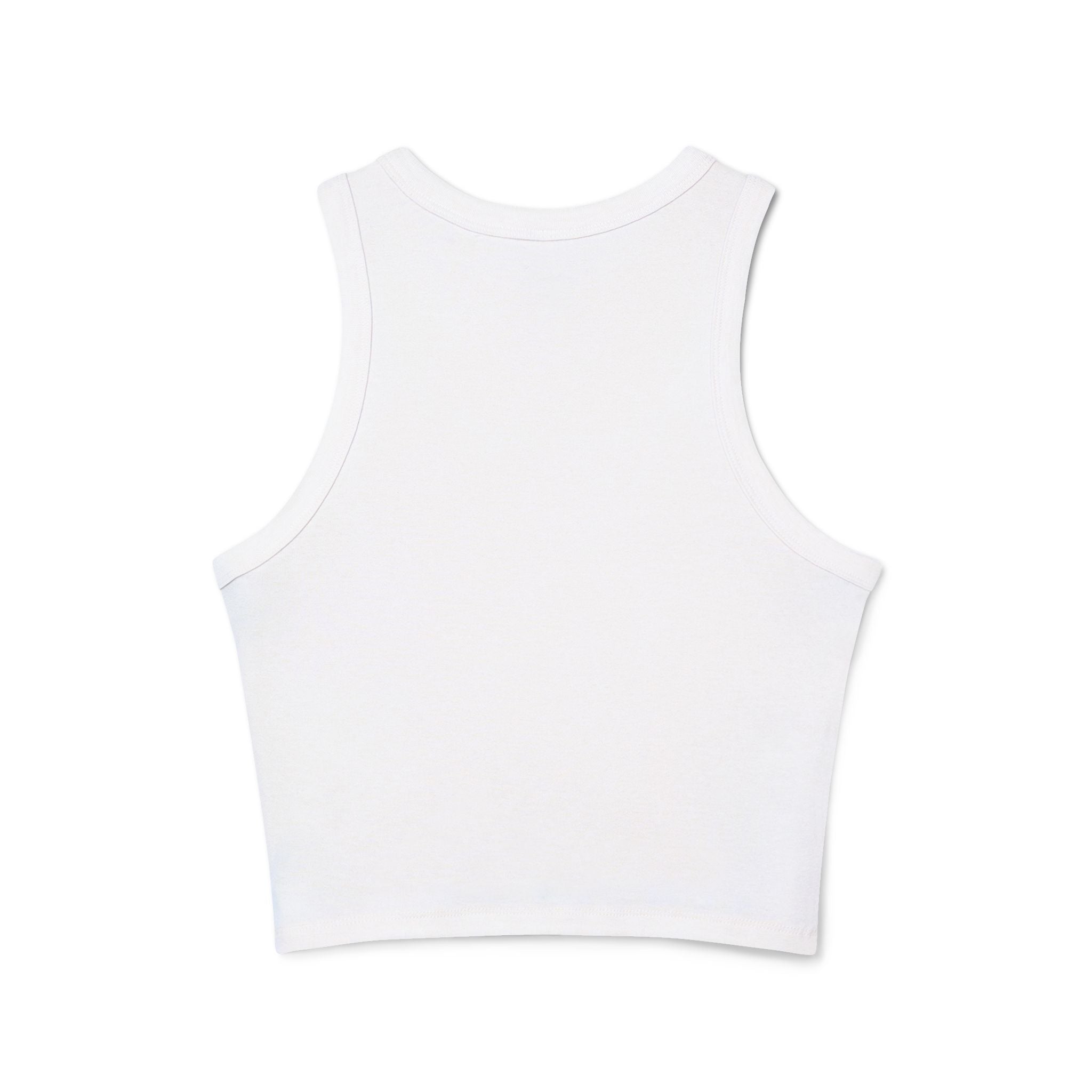 Women's Peace Symbol Micro Rib Racer Tank Top