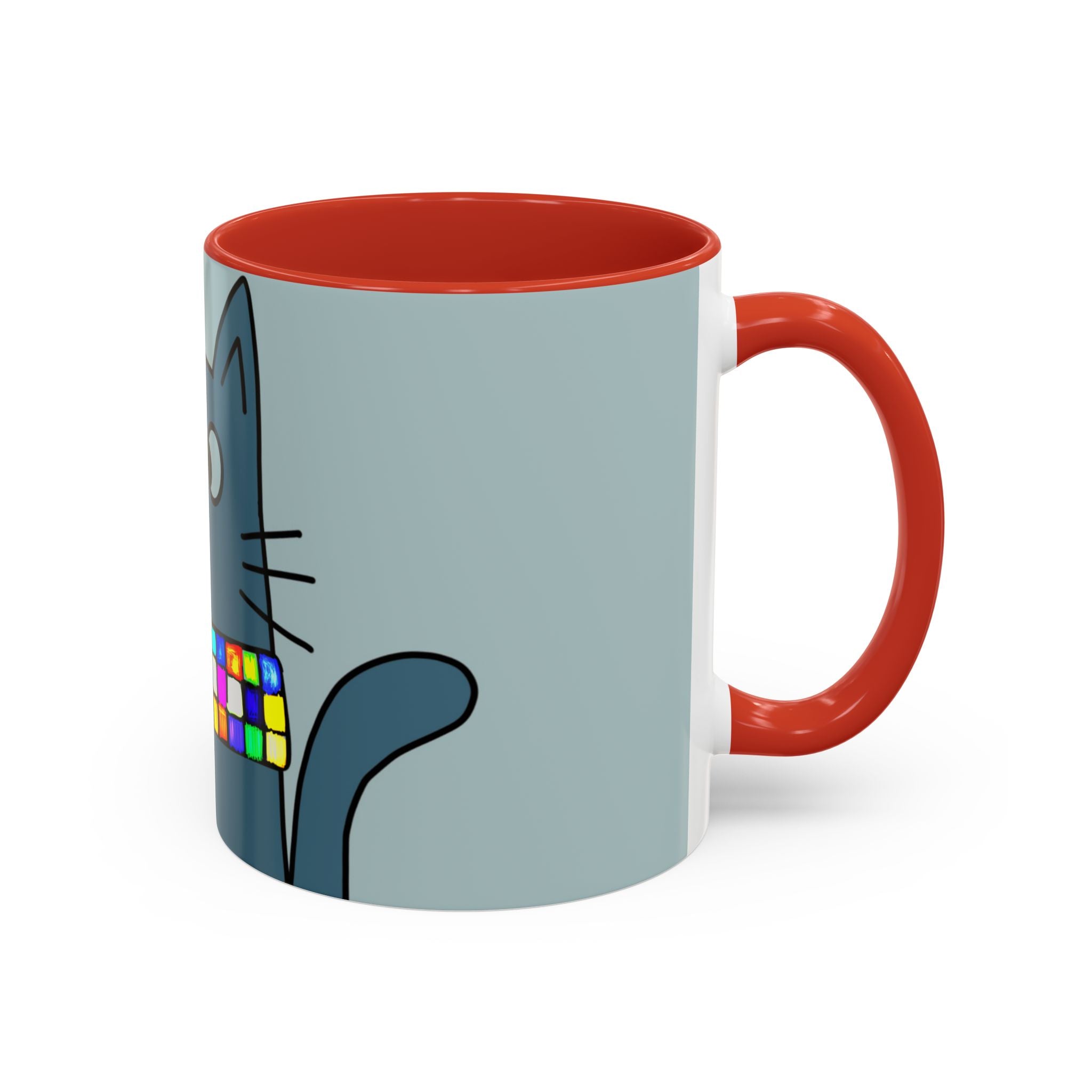Coffee Mug - CAT WITH SCARF Design - 11oz