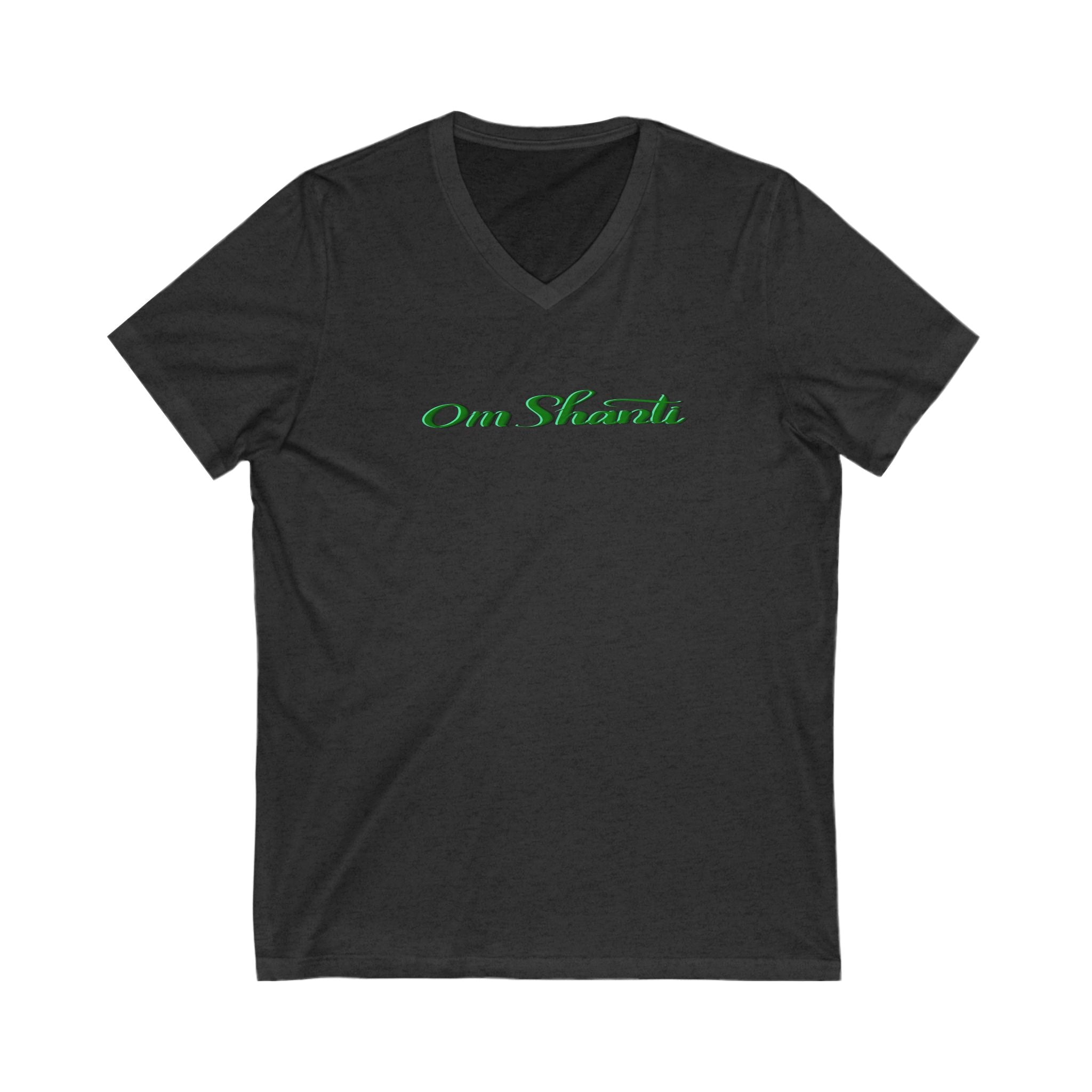 Om Shanti Unisex V-Neck Tee - Relaxed Spiritual Comfort