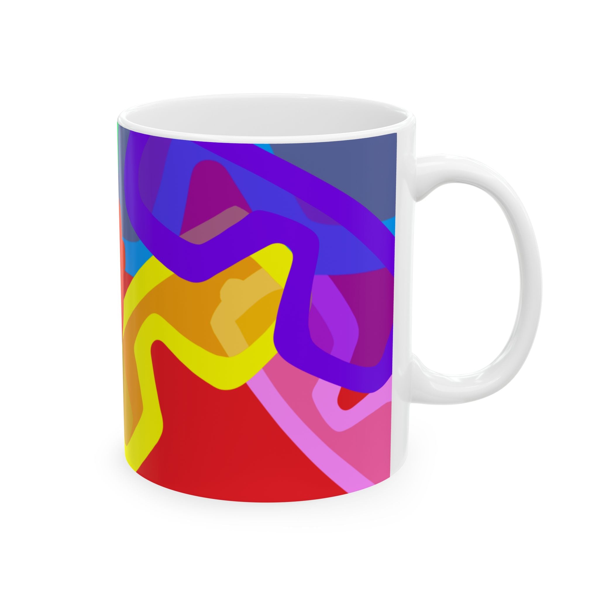 Vibrant Sunnies Ceramic Mug - Colorful Unique Coffee Cup