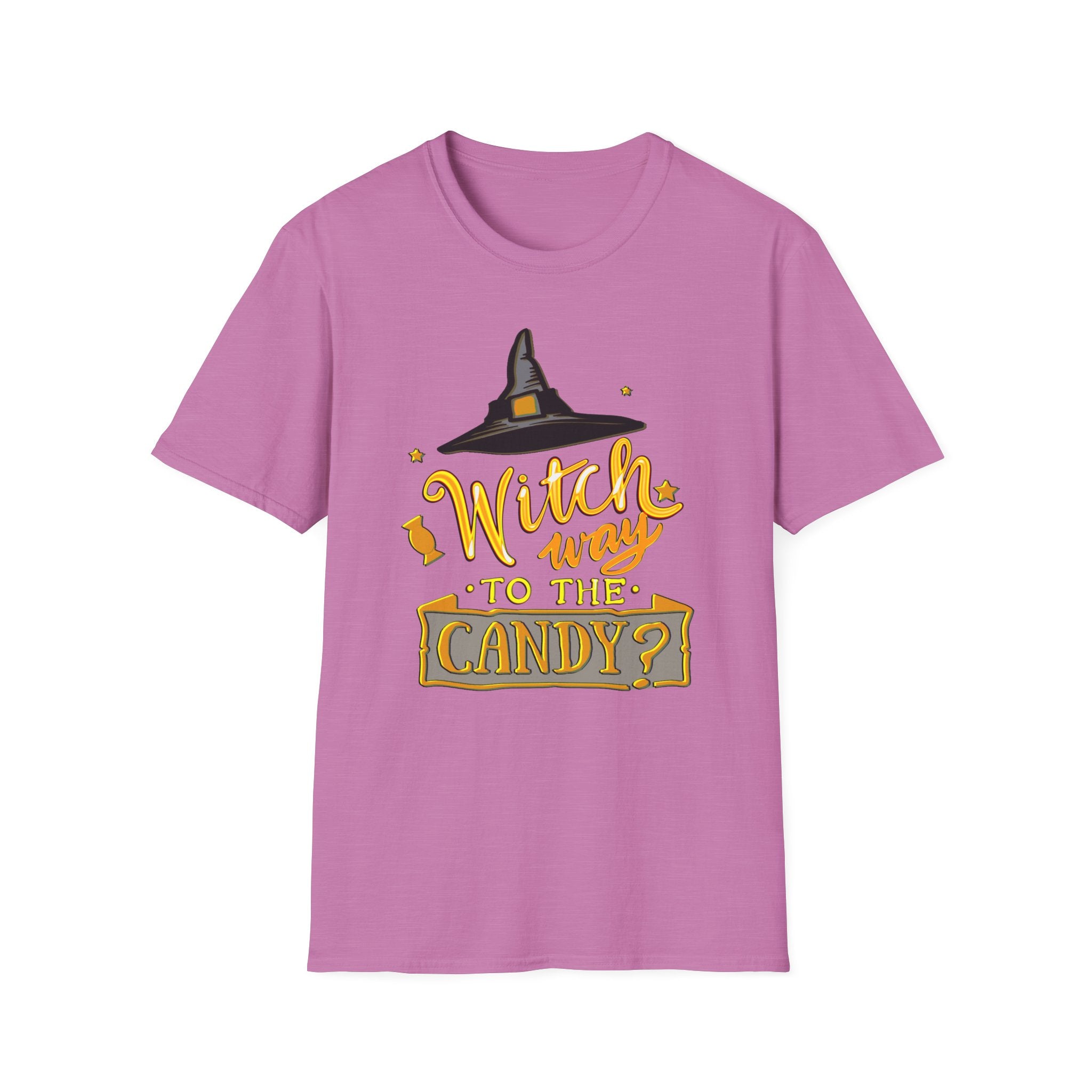 WITCH WAY TO THE CANDY? HALLOWEEN Softstyle T-Shirt