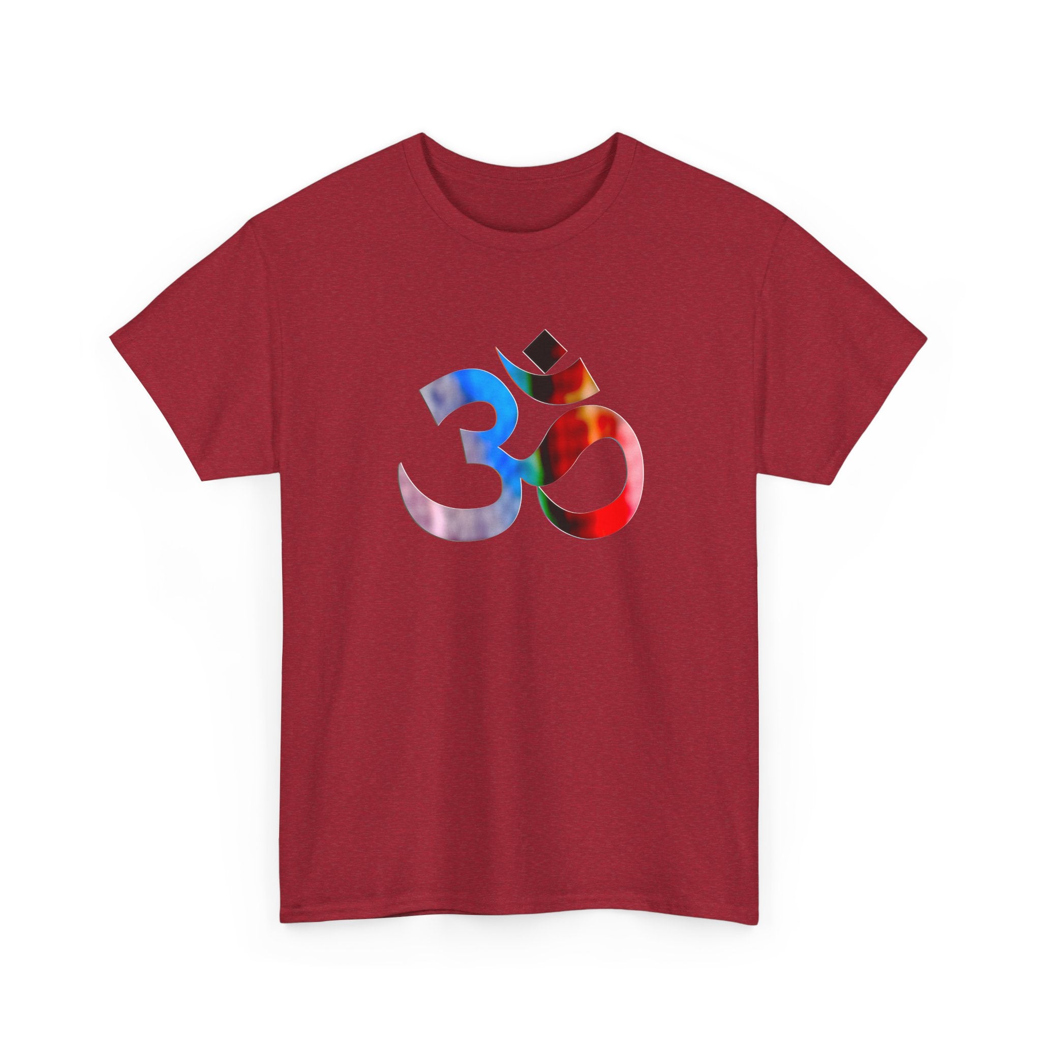 Vibrant OM Symbol Unisex Heavy Cotton Tee - Spiritual Graphic T-Shirt
