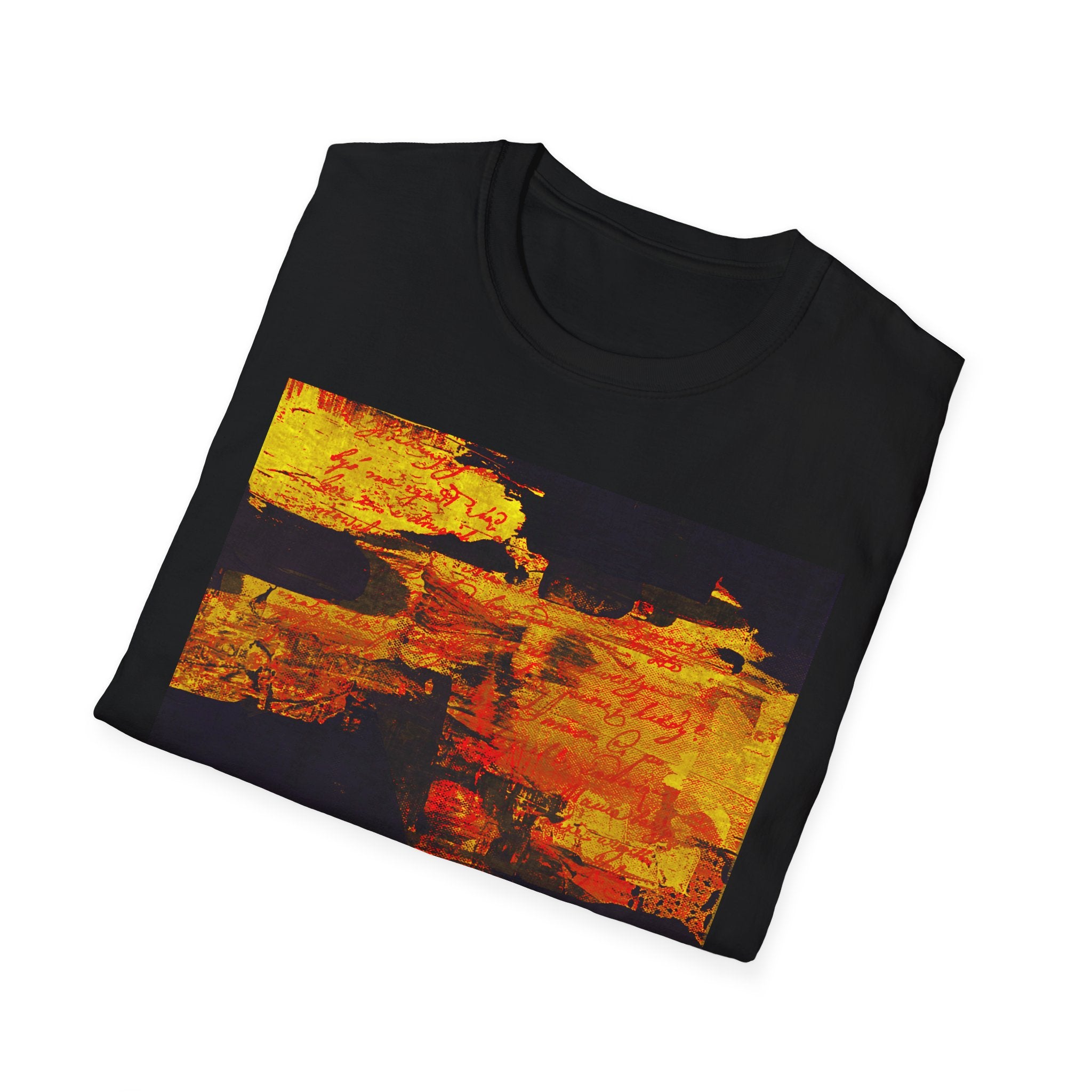 Artistic Abstract Unisex Softstyle T-Shirt - Unique Modern Design for Casual Wear
