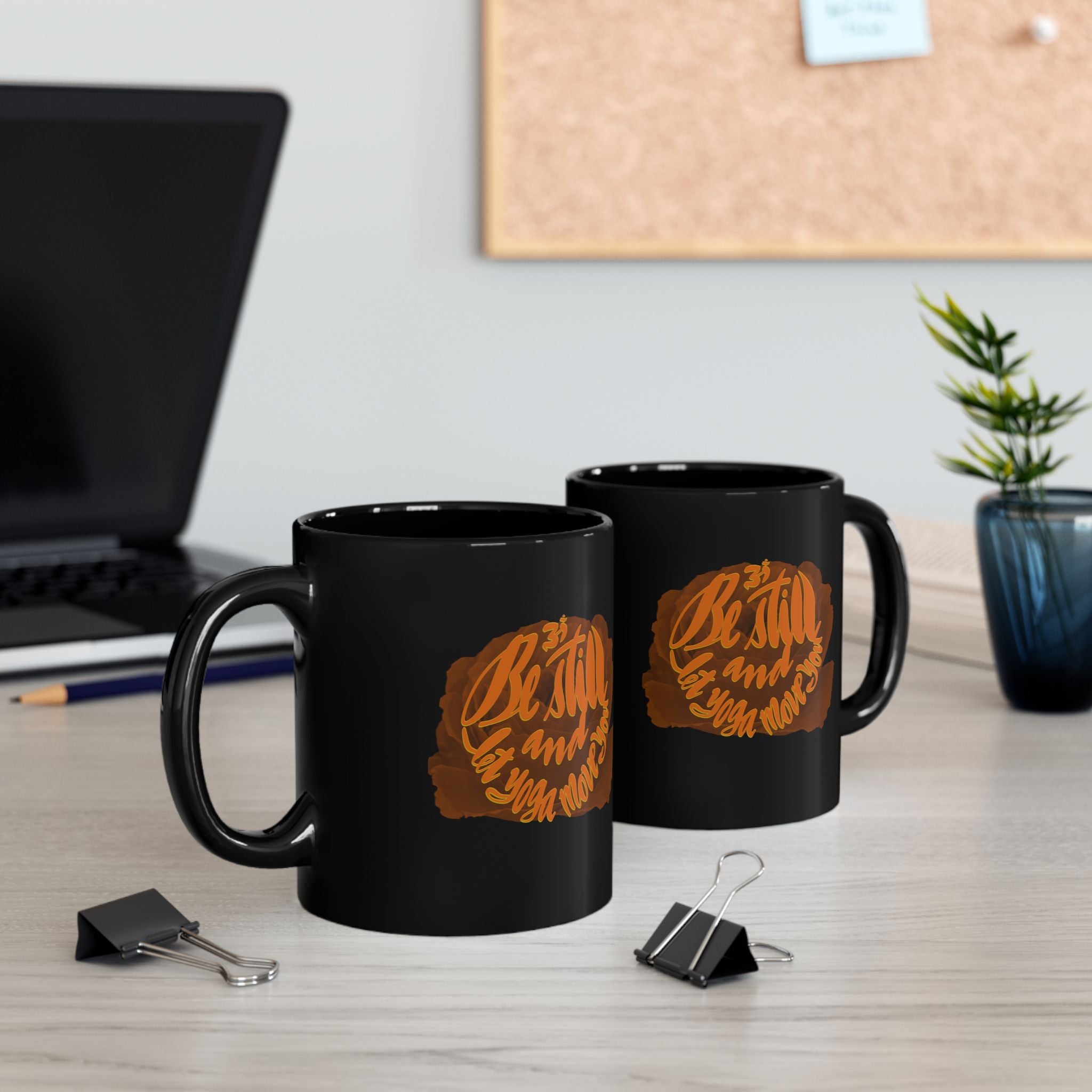 Mug - Be Still and Let Yoga Move You Hand-Drawn Design