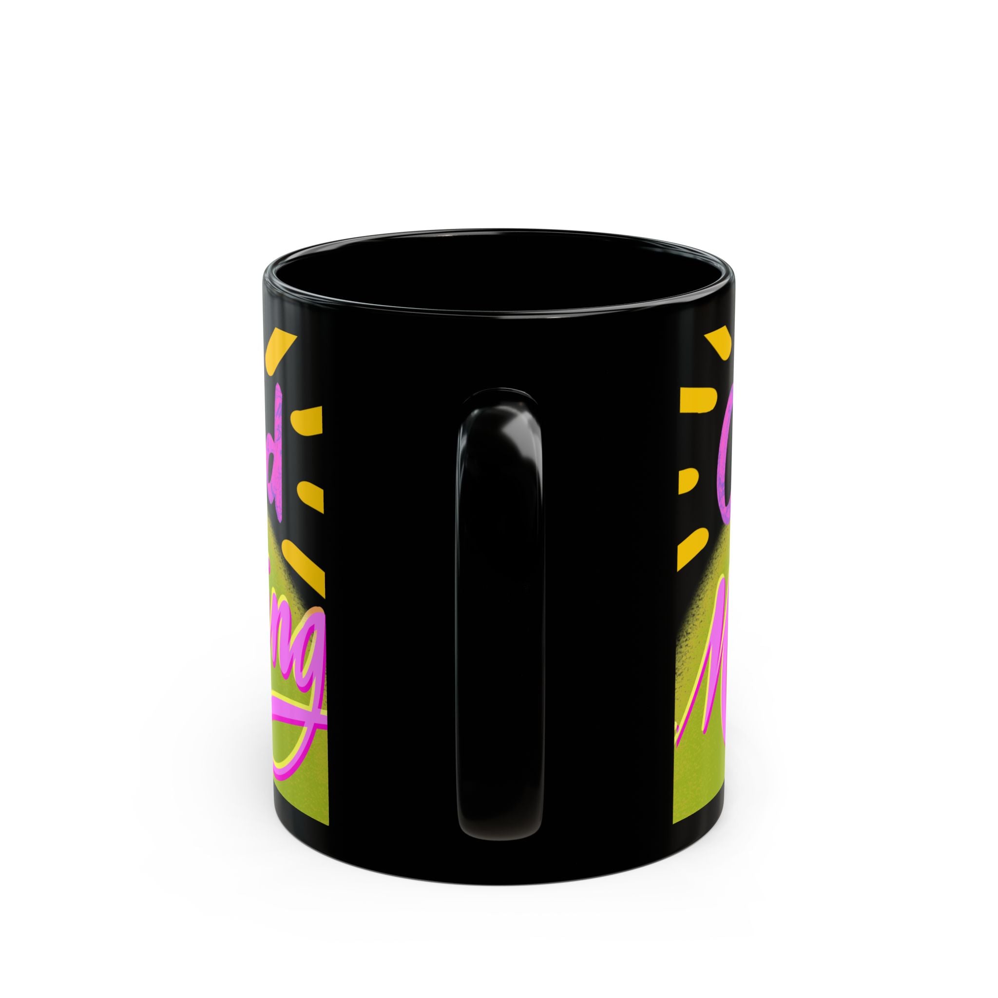 GOOD MORNING Black Mug (11oz)