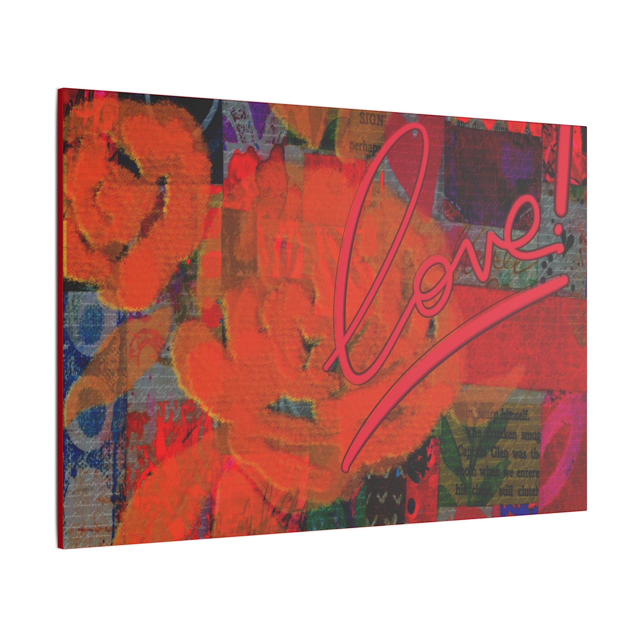 Love Inspired Giclée Canvas Print | Colorful Floral Artwork