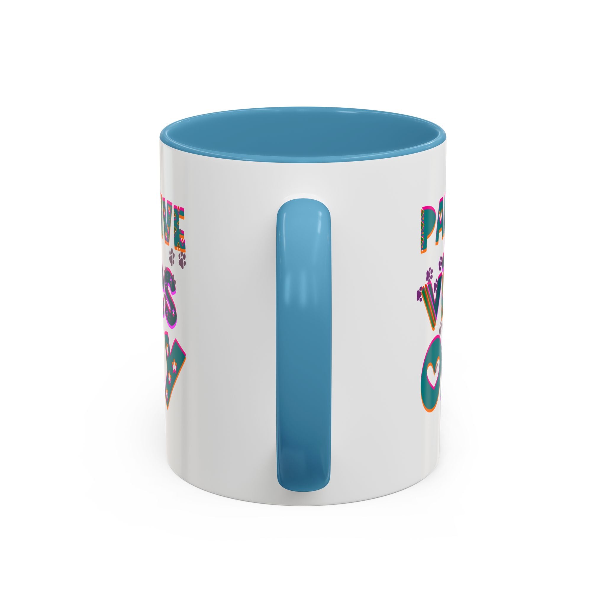 PAWSITIVE VIBES ONLY Accent Coffee Mug (11, 15oz)