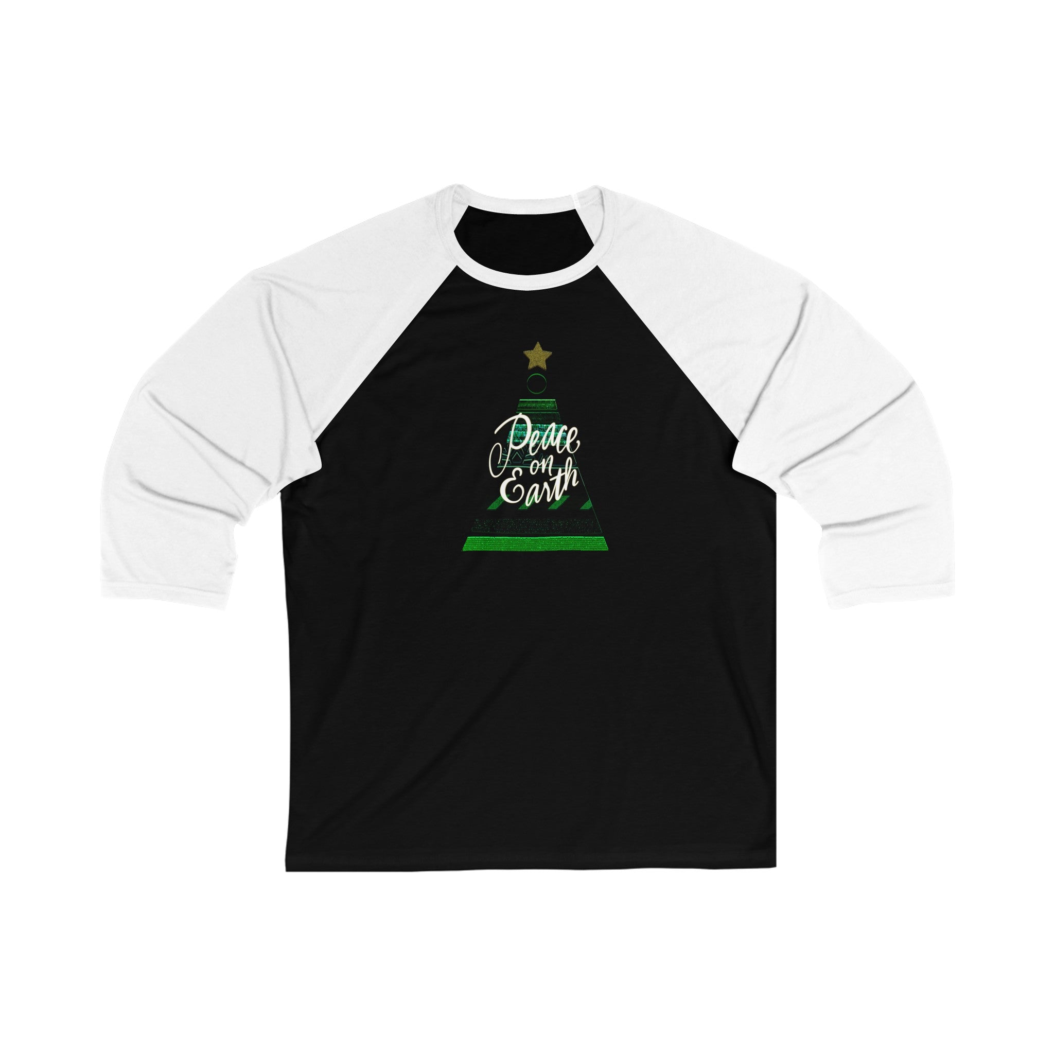 PEACE ON EARTH 3\4 Sleeve Baseball Tee