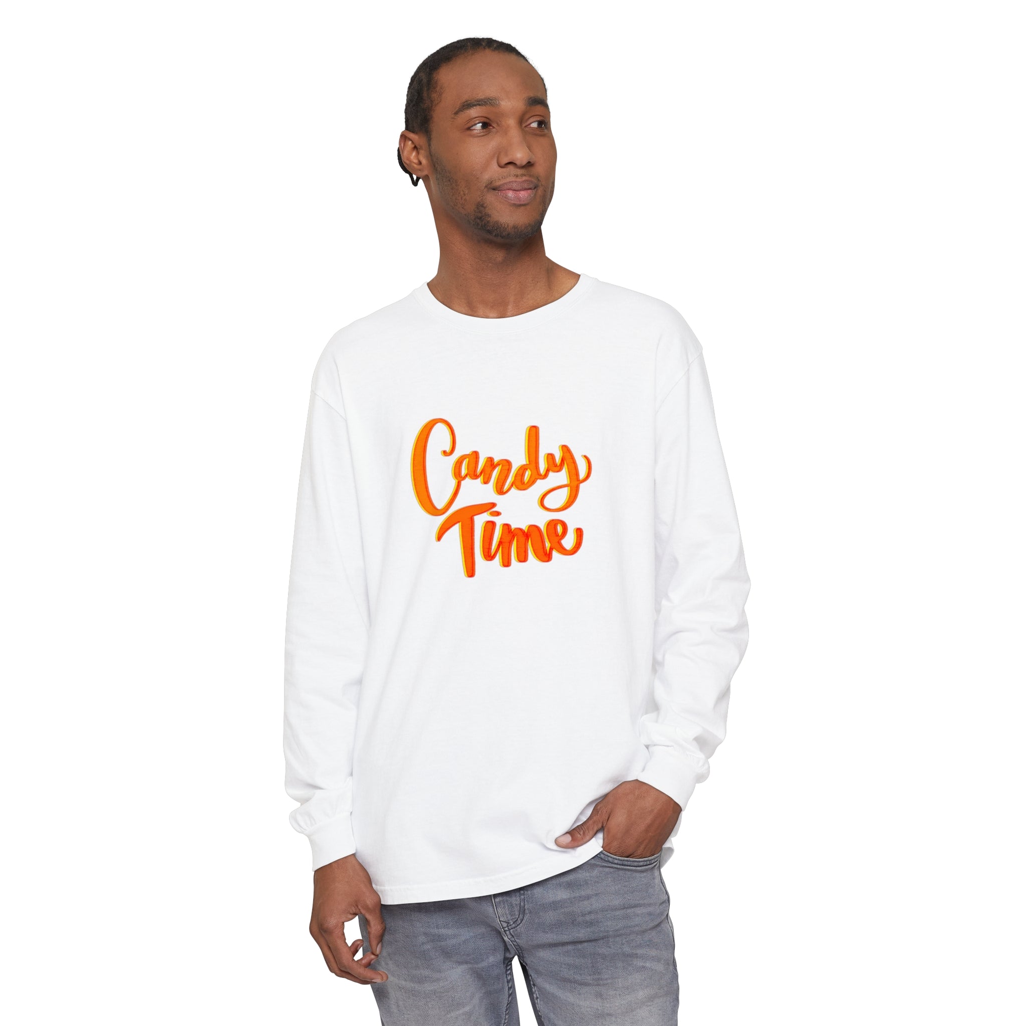 CANDY TIME Unisex Garment-dyed Long Sleeve T-Shirt