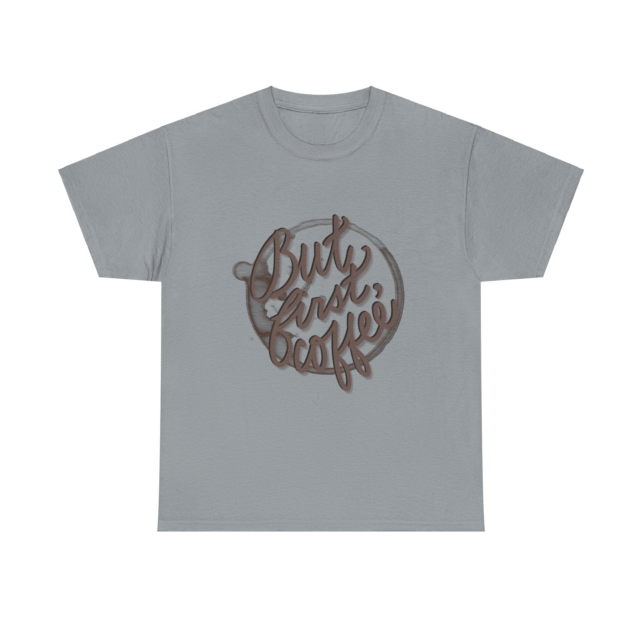 BUT FIRST, COFFEE Unisex Heavy Cotton Tee