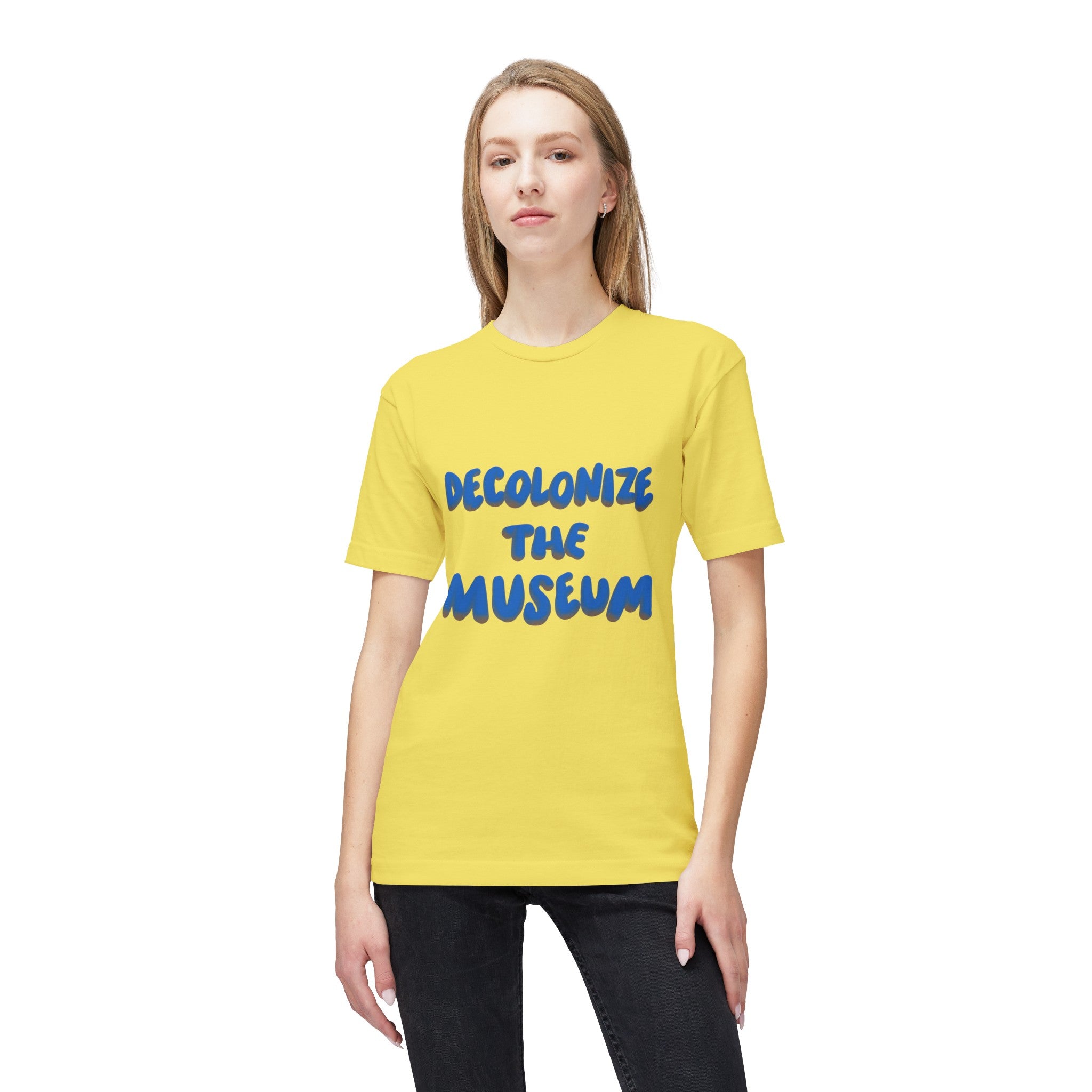 DECOLONIZE THE MUSEUM Unisex Midweight T-shirt, Made in US