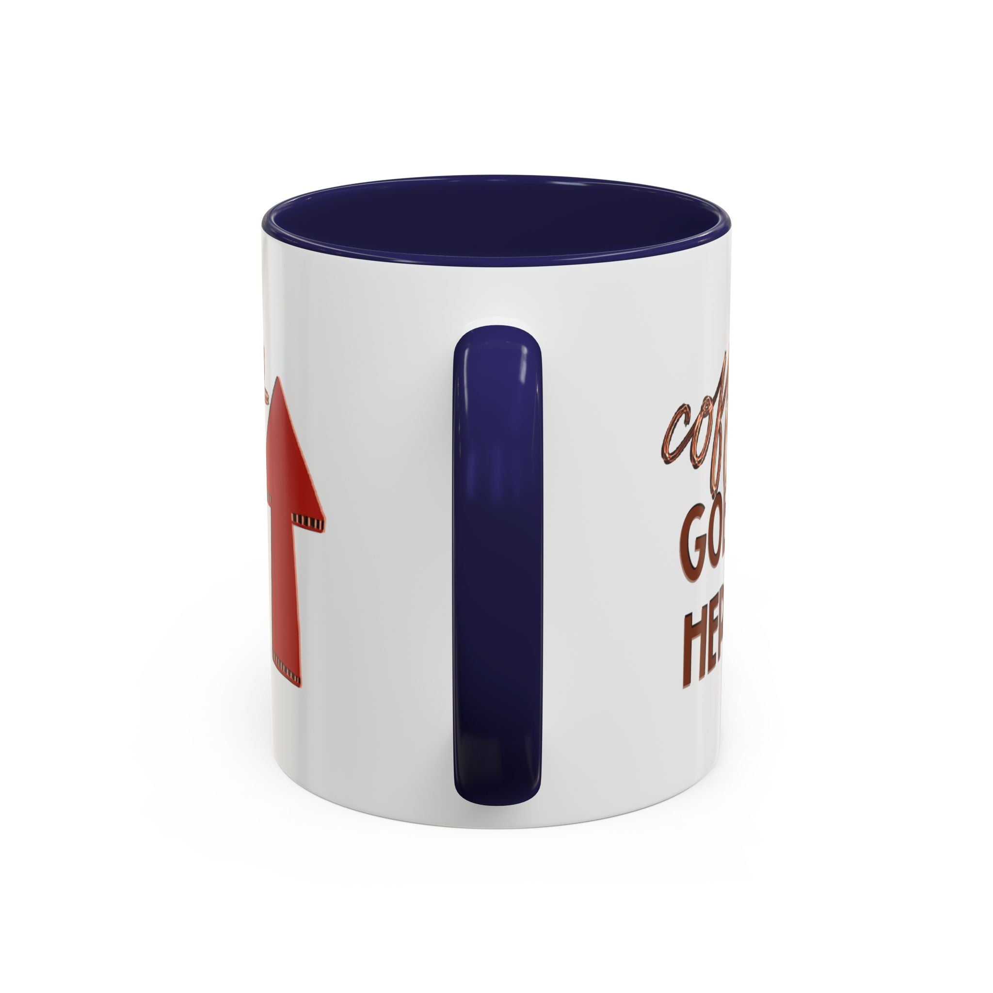 COFFEE GOES HERE Accent Coffee Mug (11 oz)