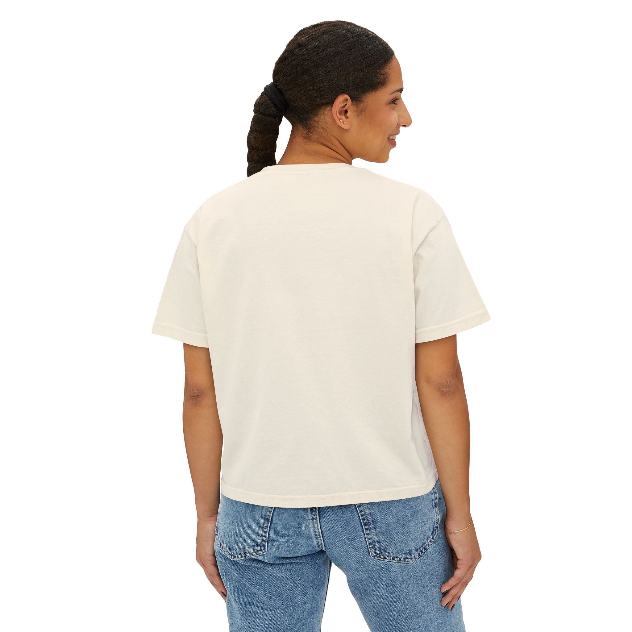 Be the Light Women's Boxy Tee - Inspirational Graphic T-Shirt for Everyday Wear