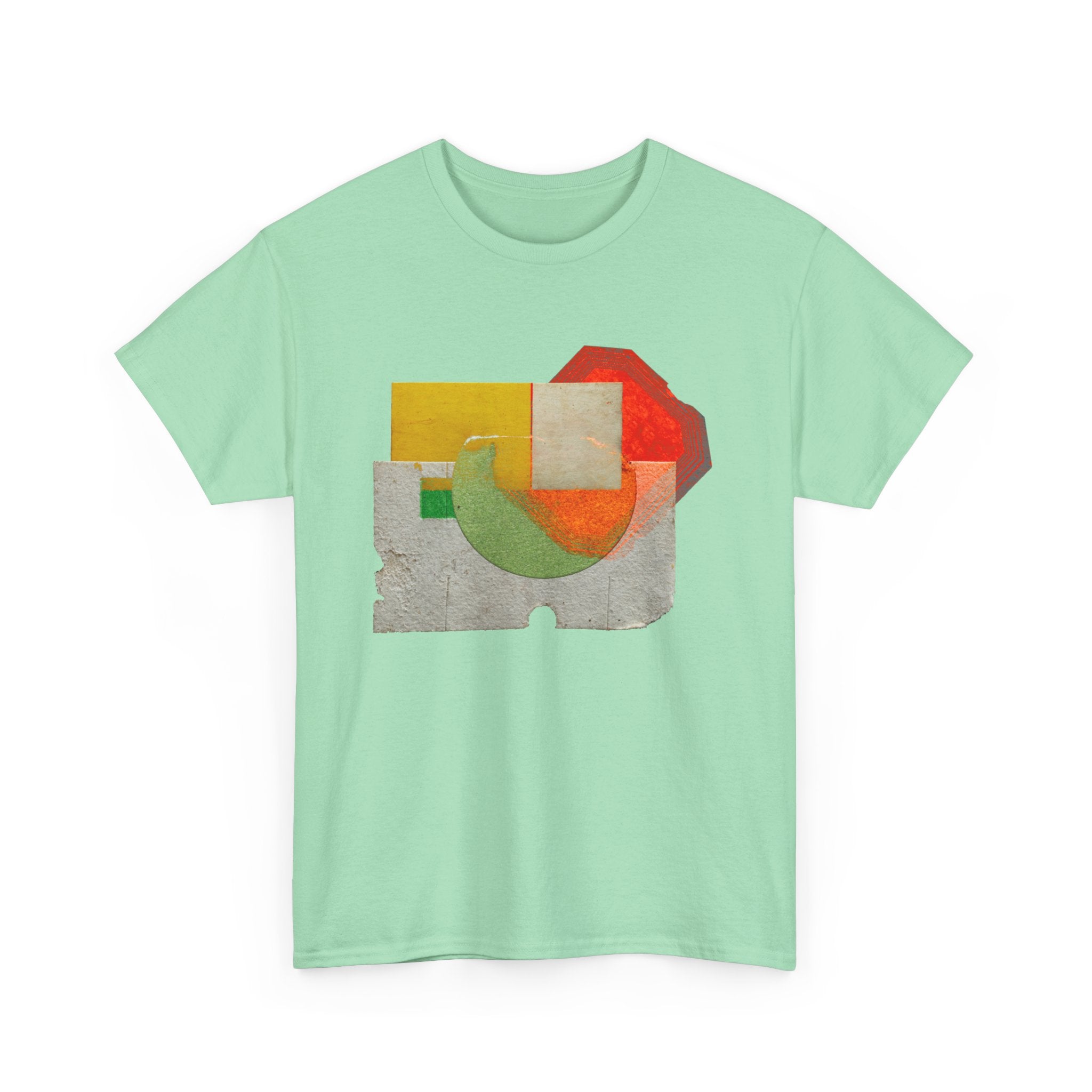 Modern Geometric Unisex Heavy Cotton Tee - Unique Artistic T-Shirt
