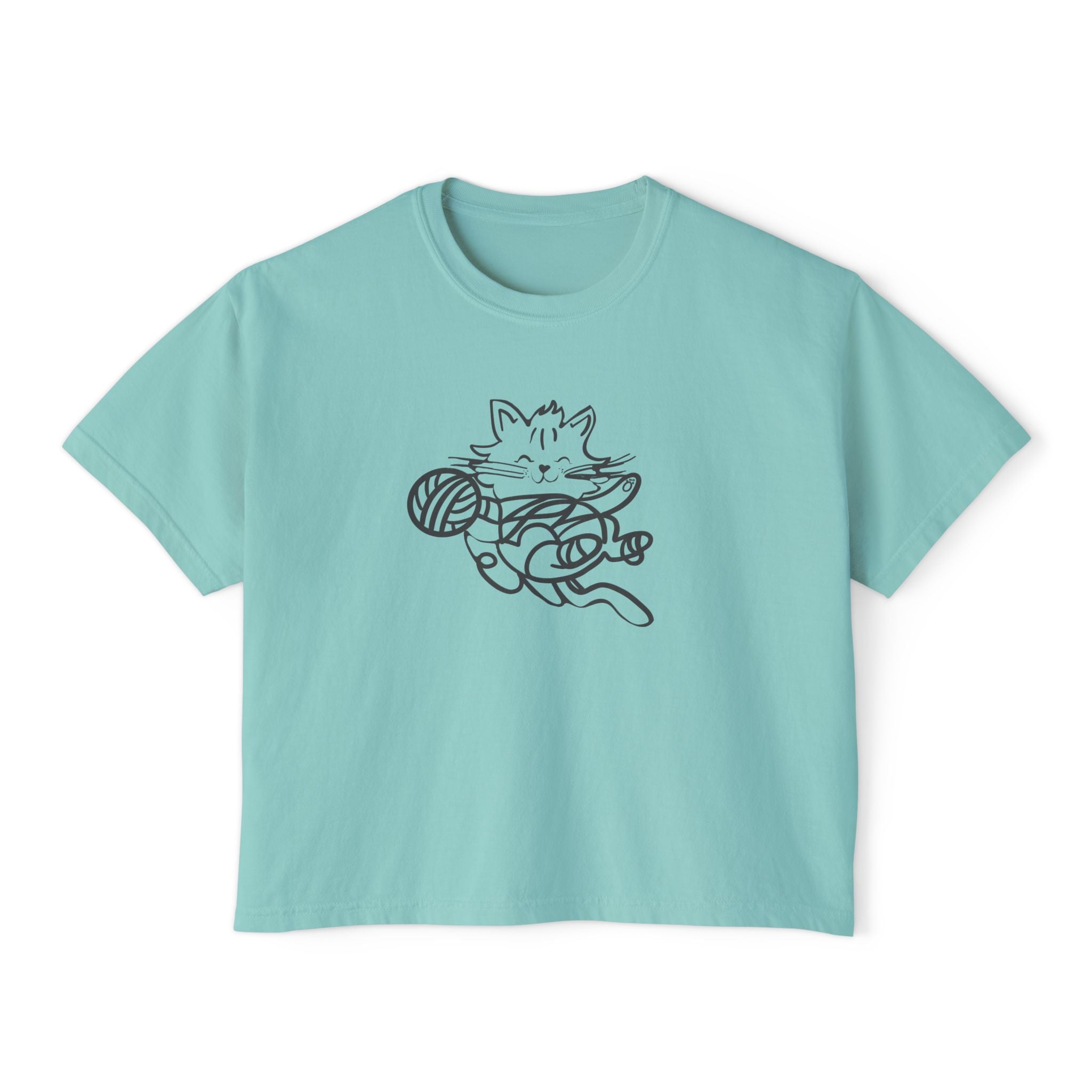 Cat Lover's Boxy Tee - Cute & Comfy Women's T-Shirt