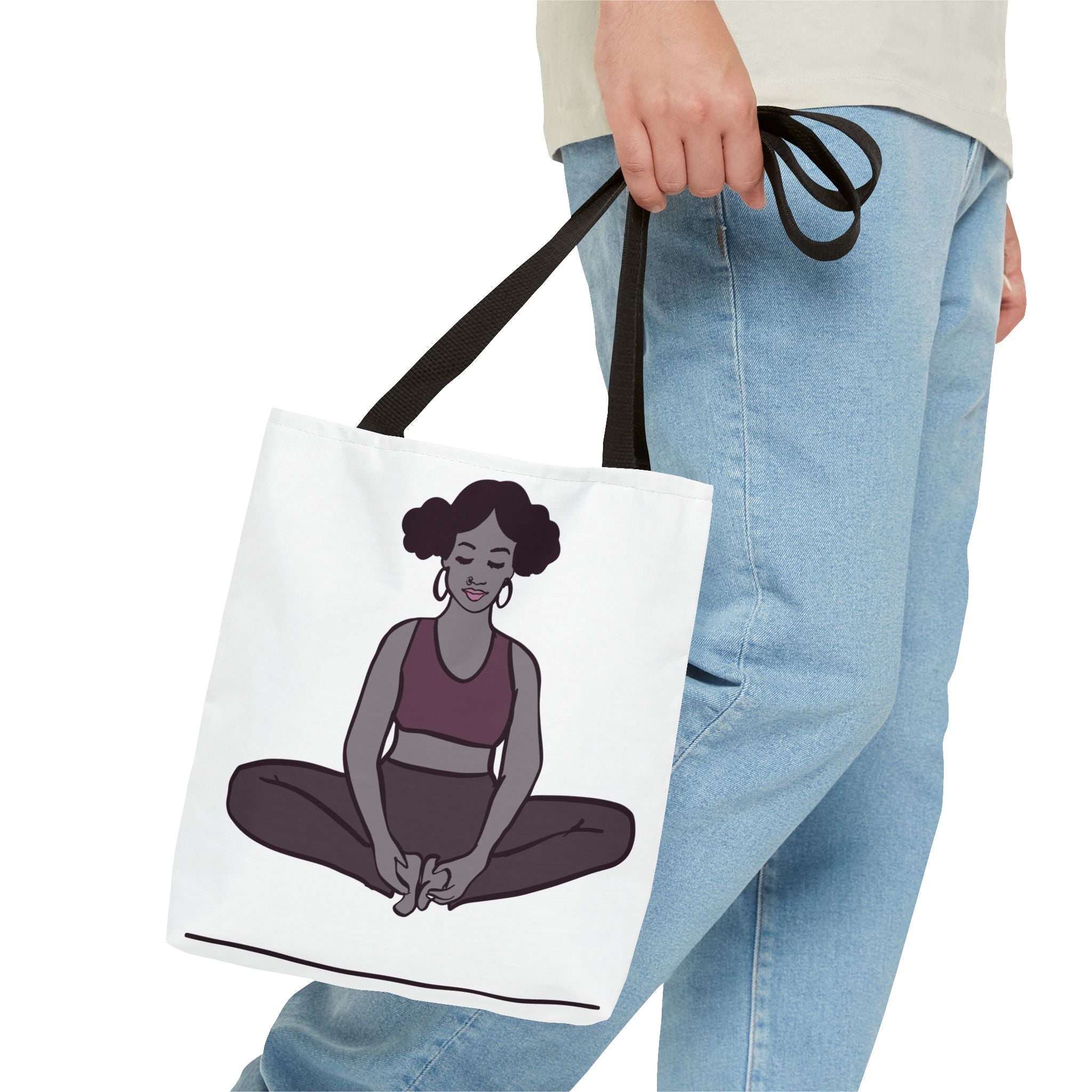 Mindfulness Tote Bag - Yoga Design for Calm & Zen