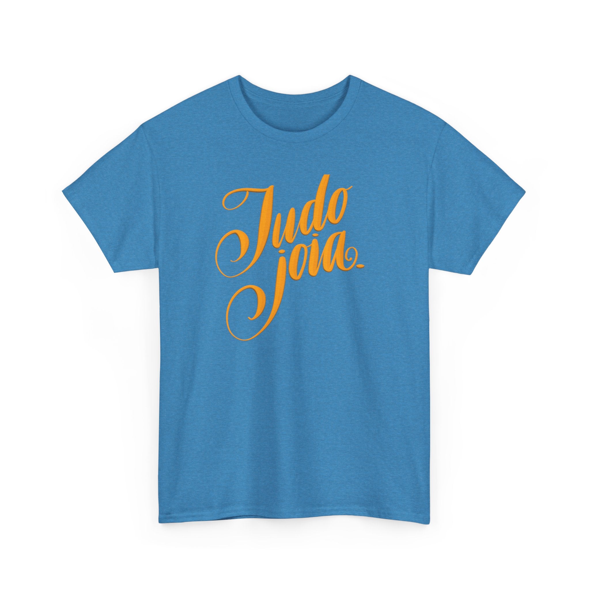 Tudo Joia Unisex Heavy Cotton Tee - Casual Sportswear With Brazilian Phrase