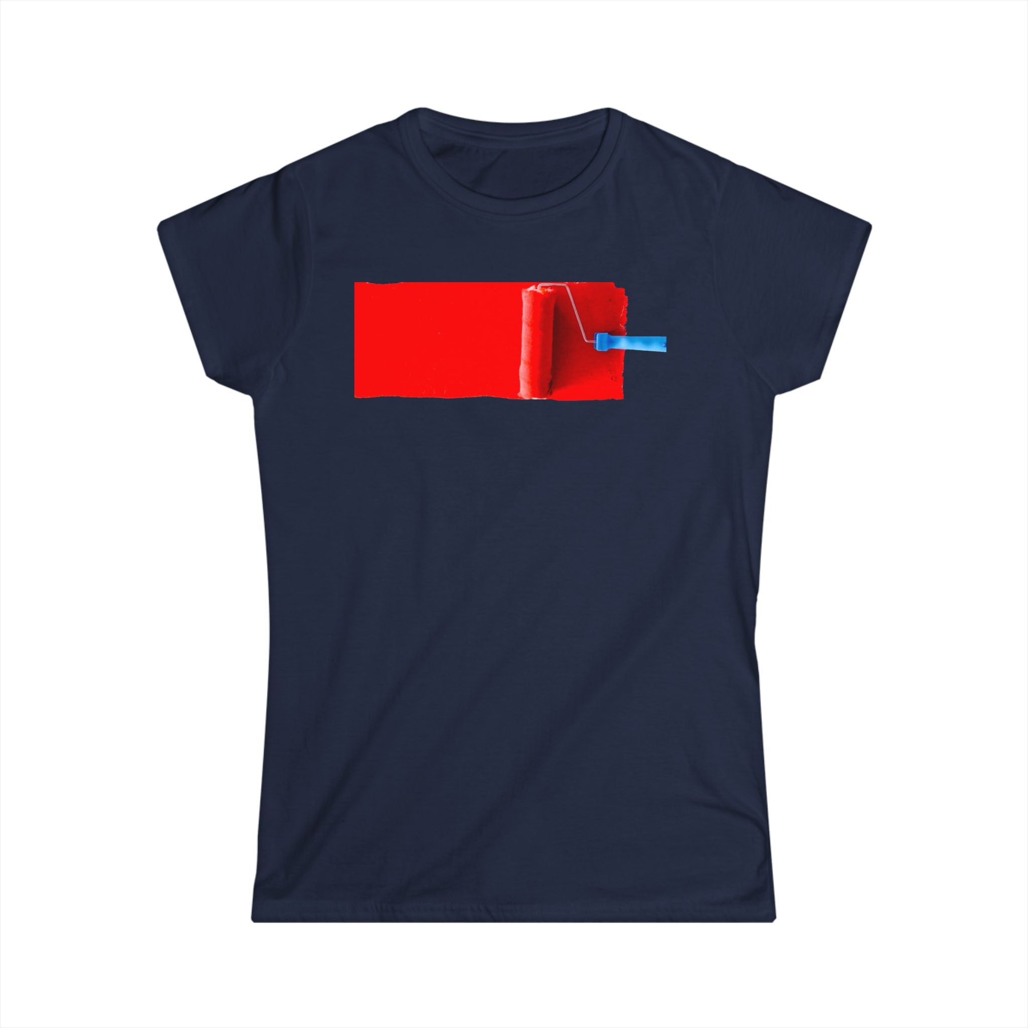 Creative Red Paint Roll Women's Softstyle Tee