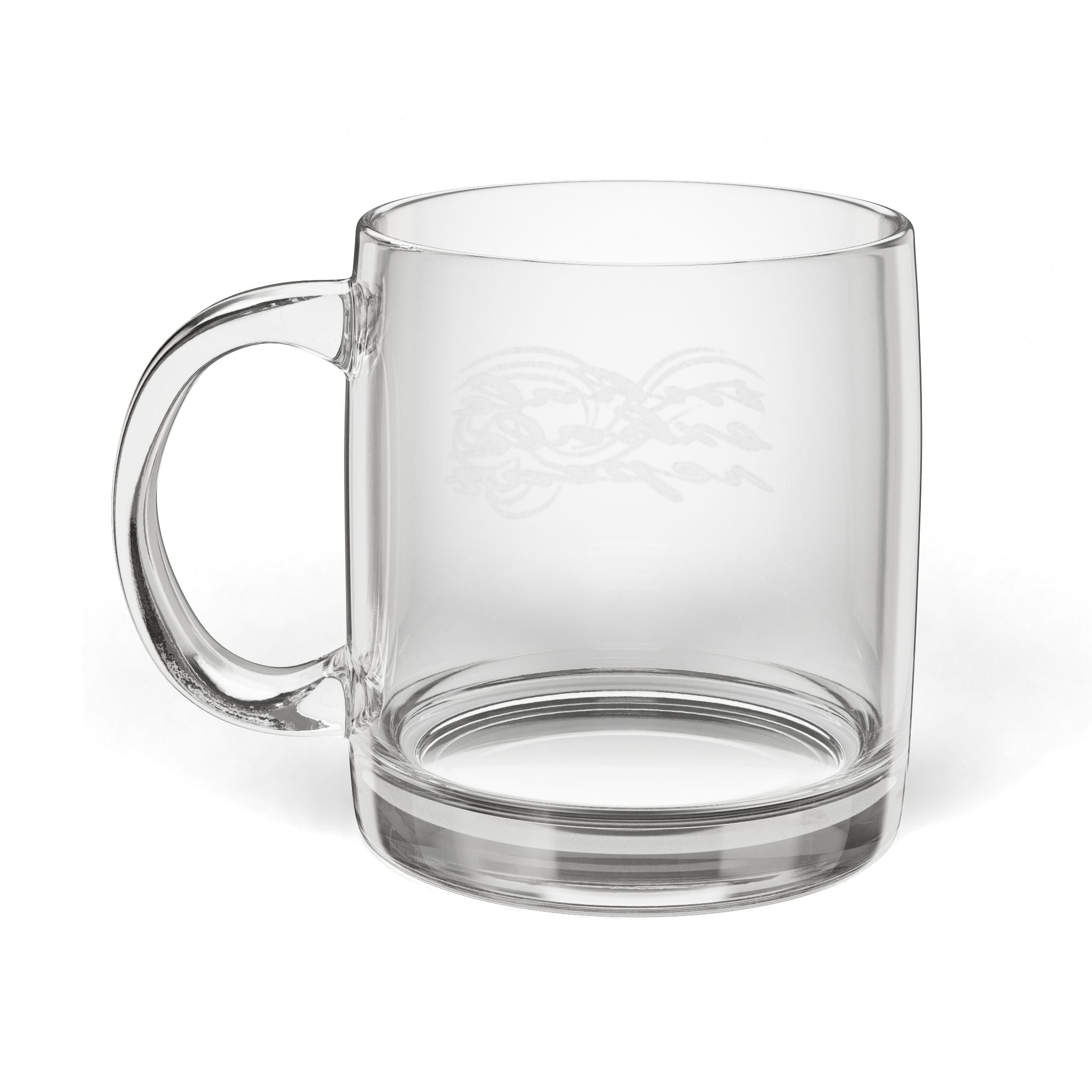Engraved Glass Coffee Mug 12.25oz — Clear Personalized Tea & Espresso Cup