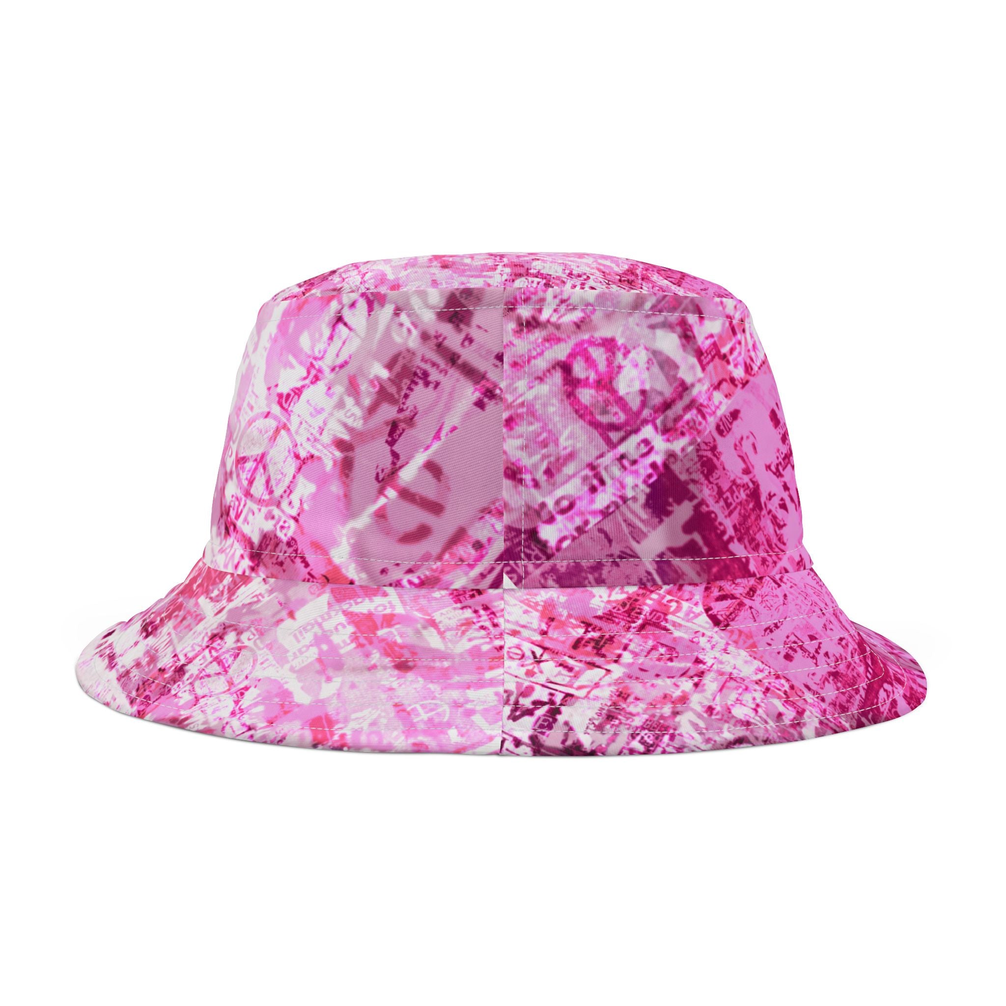 Peace & Love Pink Bucket Hat - Trendy Summer Accessory
