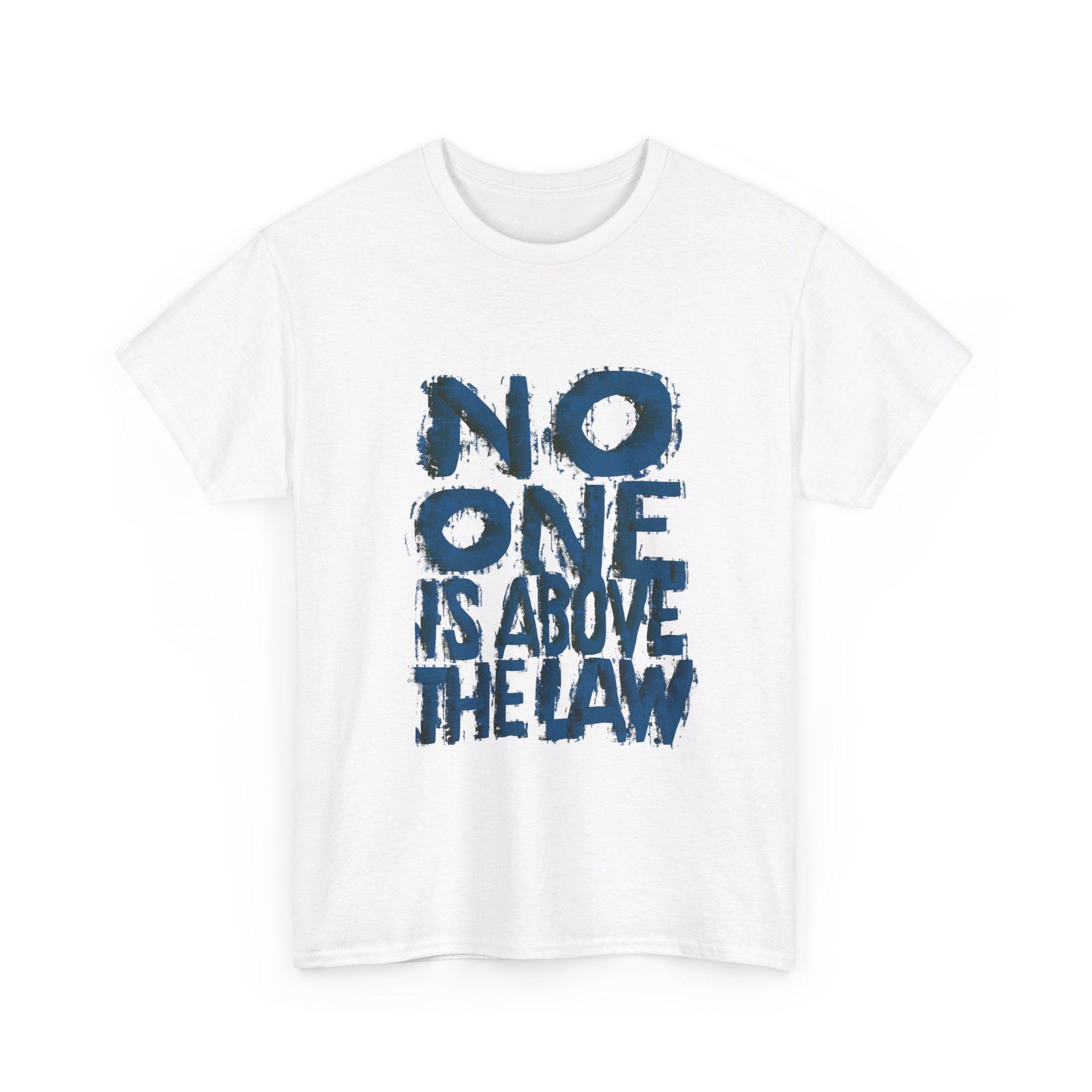 NO ONE IS ABOVE THE LAW Unisex Heavy Cotton Tee