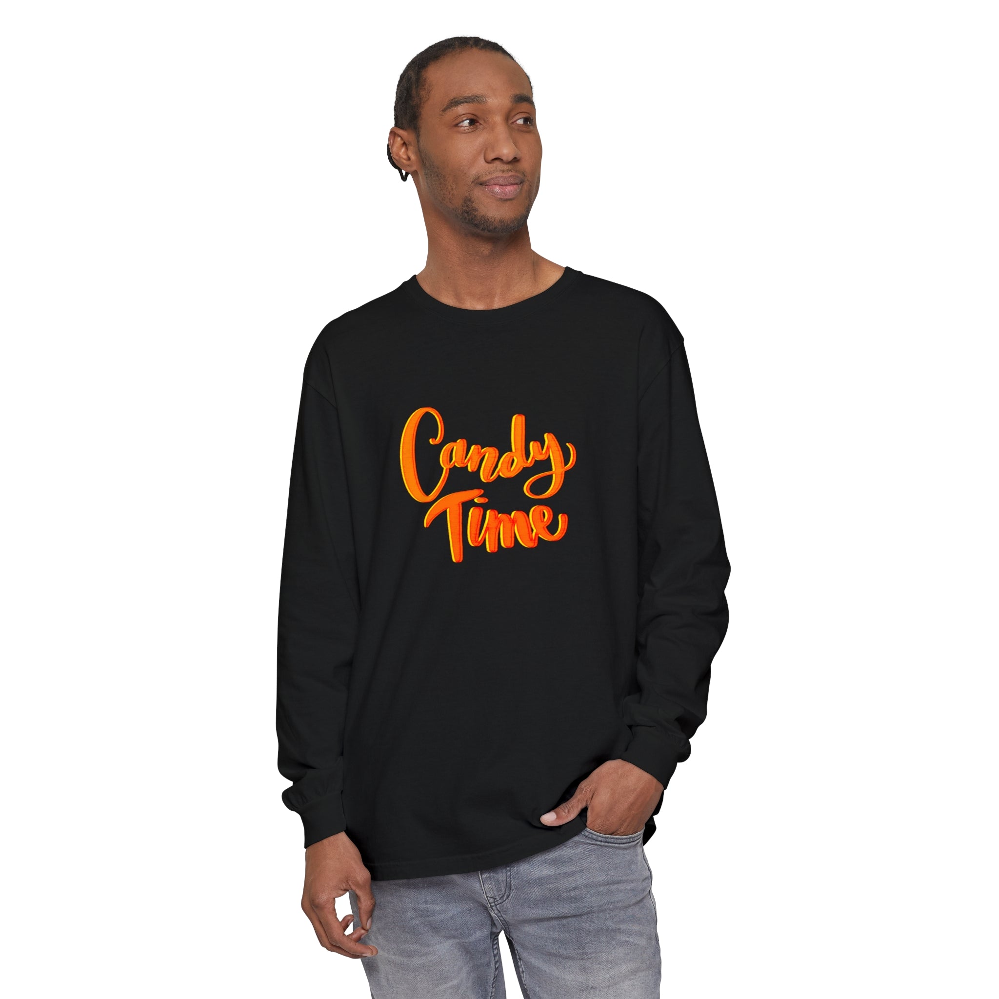 CANDY TIME Unisex Garment-dyed Long Sleeve T-Shirt