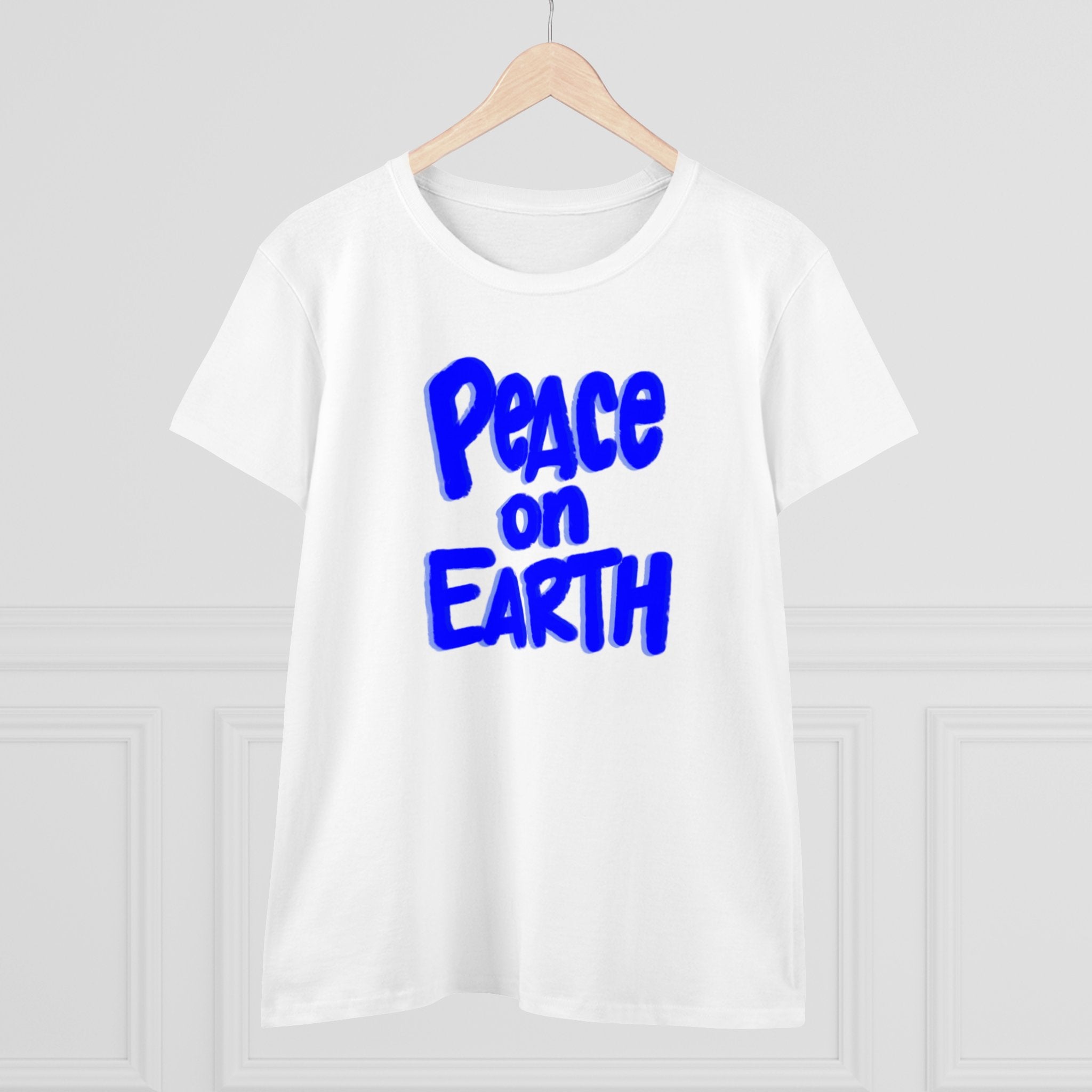 PEACE ON EARTH Women's Midweight Cotton Tee