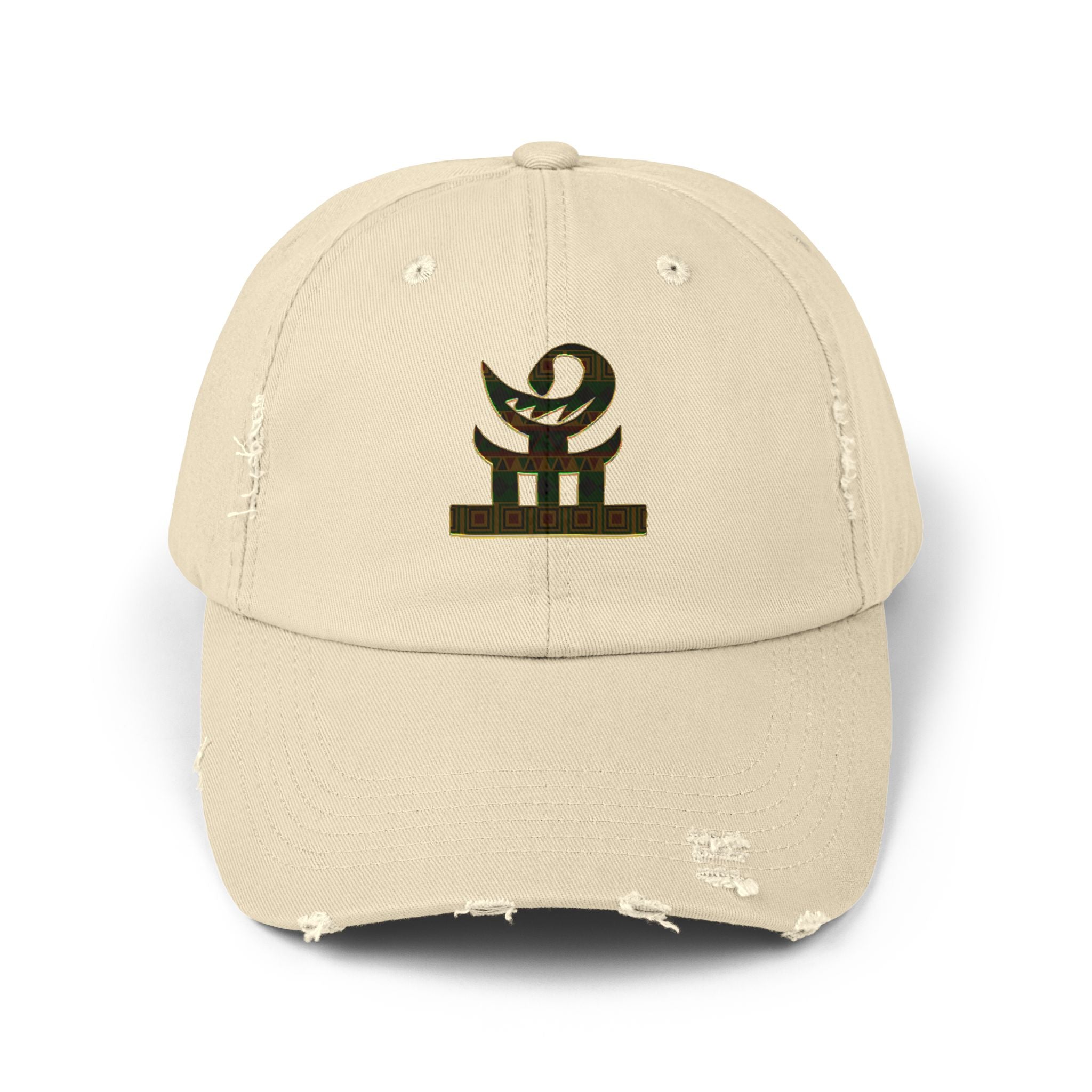 Distressed Cap Adinkra Design
