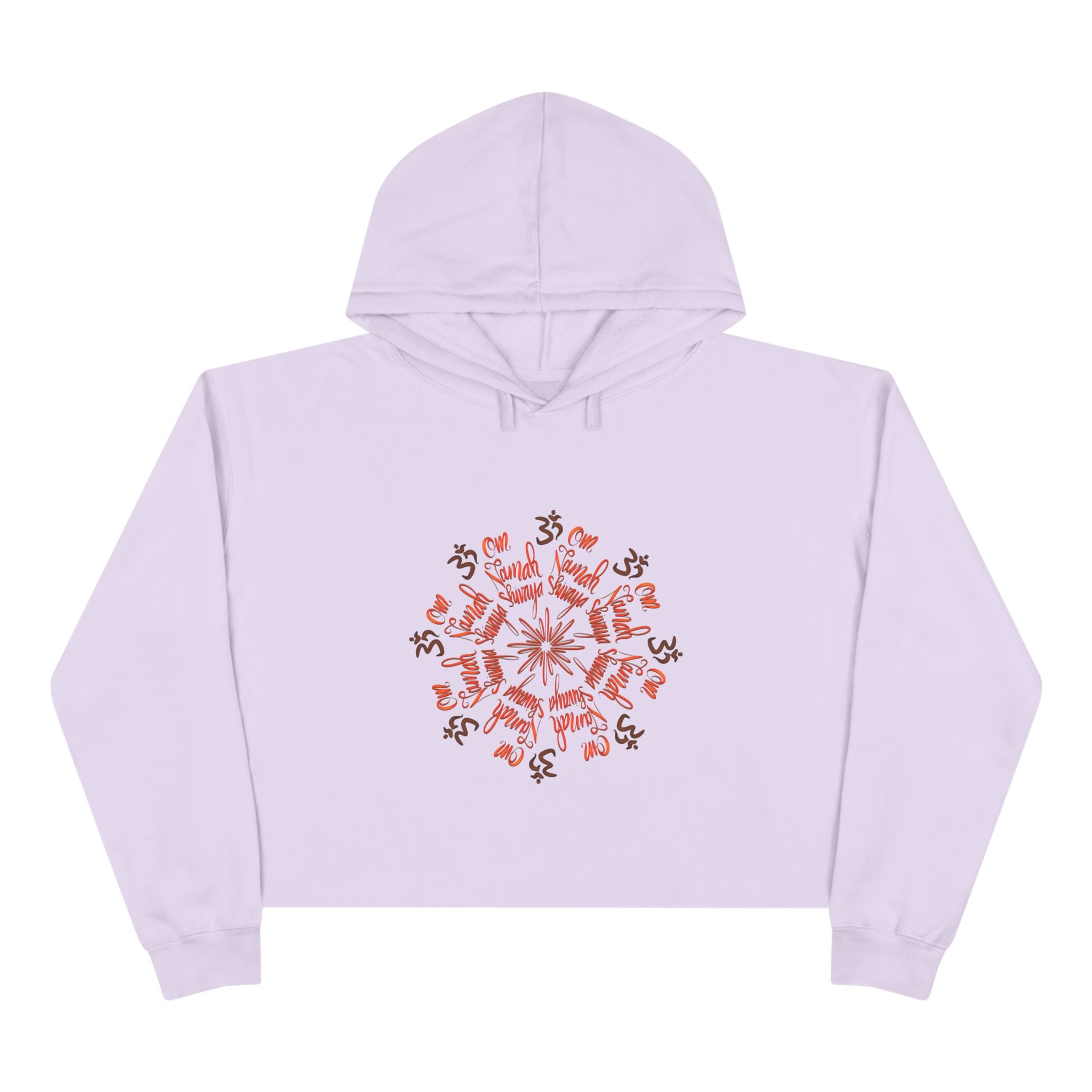 Spiritual Snowflake Crop Hoodie - Cozy White Pullover for Yoga & Meditation