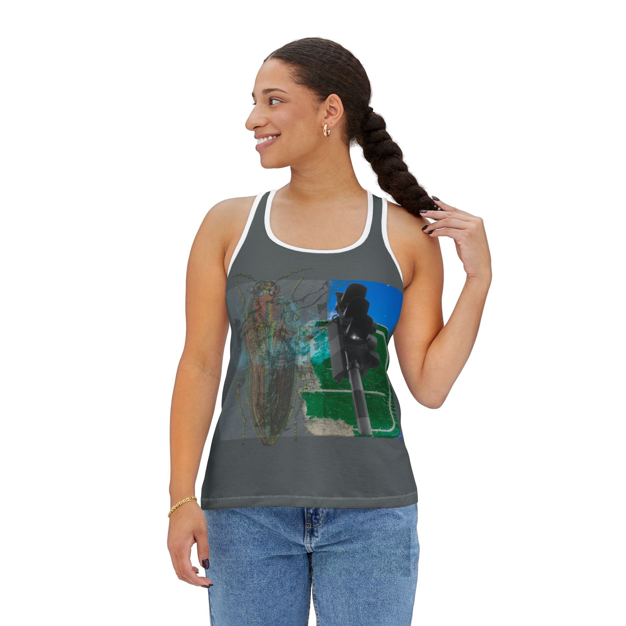 Graphic Women's Tank Top - Nature-Inspired Design for Summer Adventures